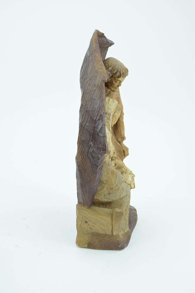 Vintage Heisswolf Hand Carved Wooden Nativity Scene