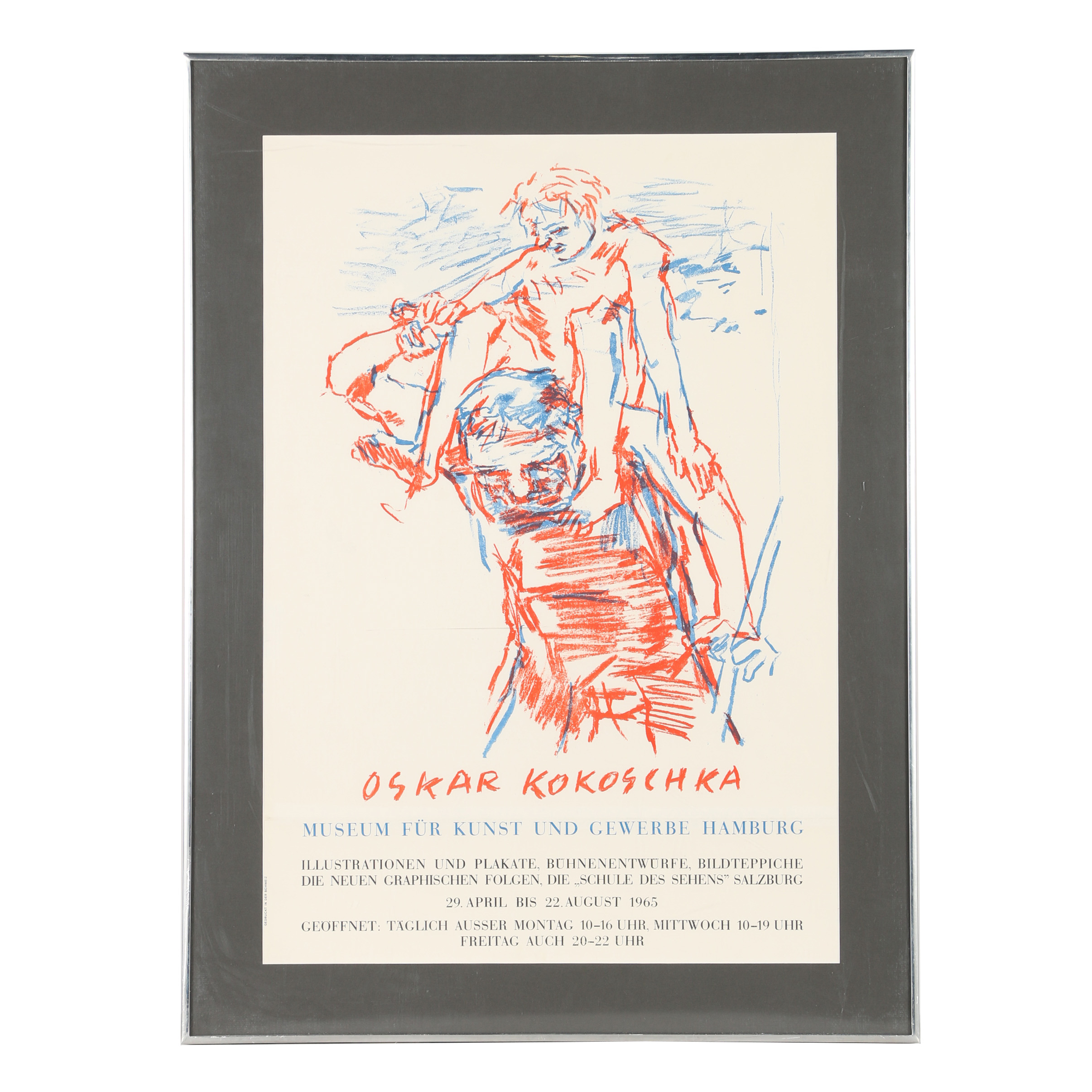 Oskar Kokoschka Lithograph Poster "Museum Für Kunst und Gewerbe Hamburg"
