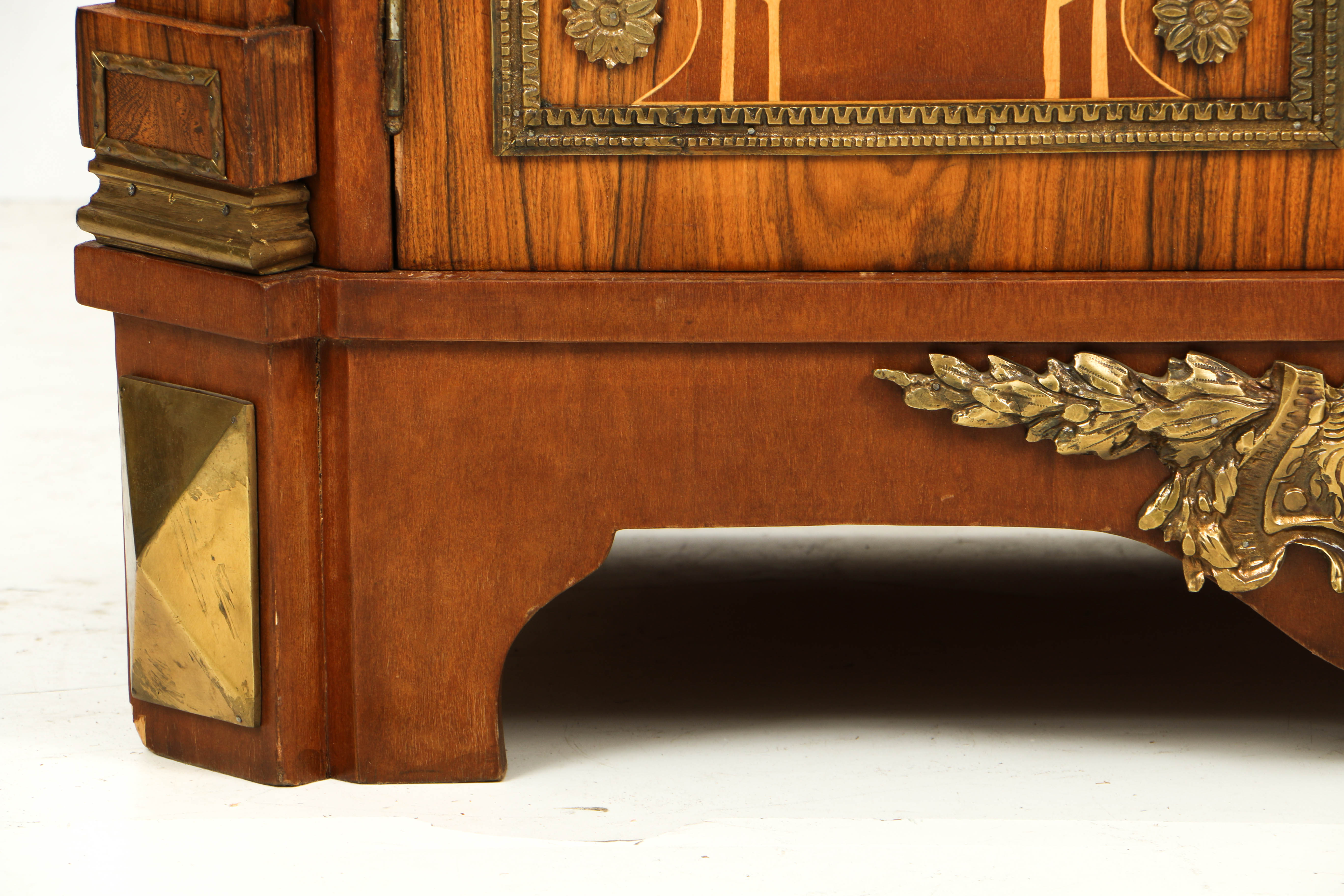 Vintage Louis XVI Style Marquetry Secrétaire à Abattant with Marble Top