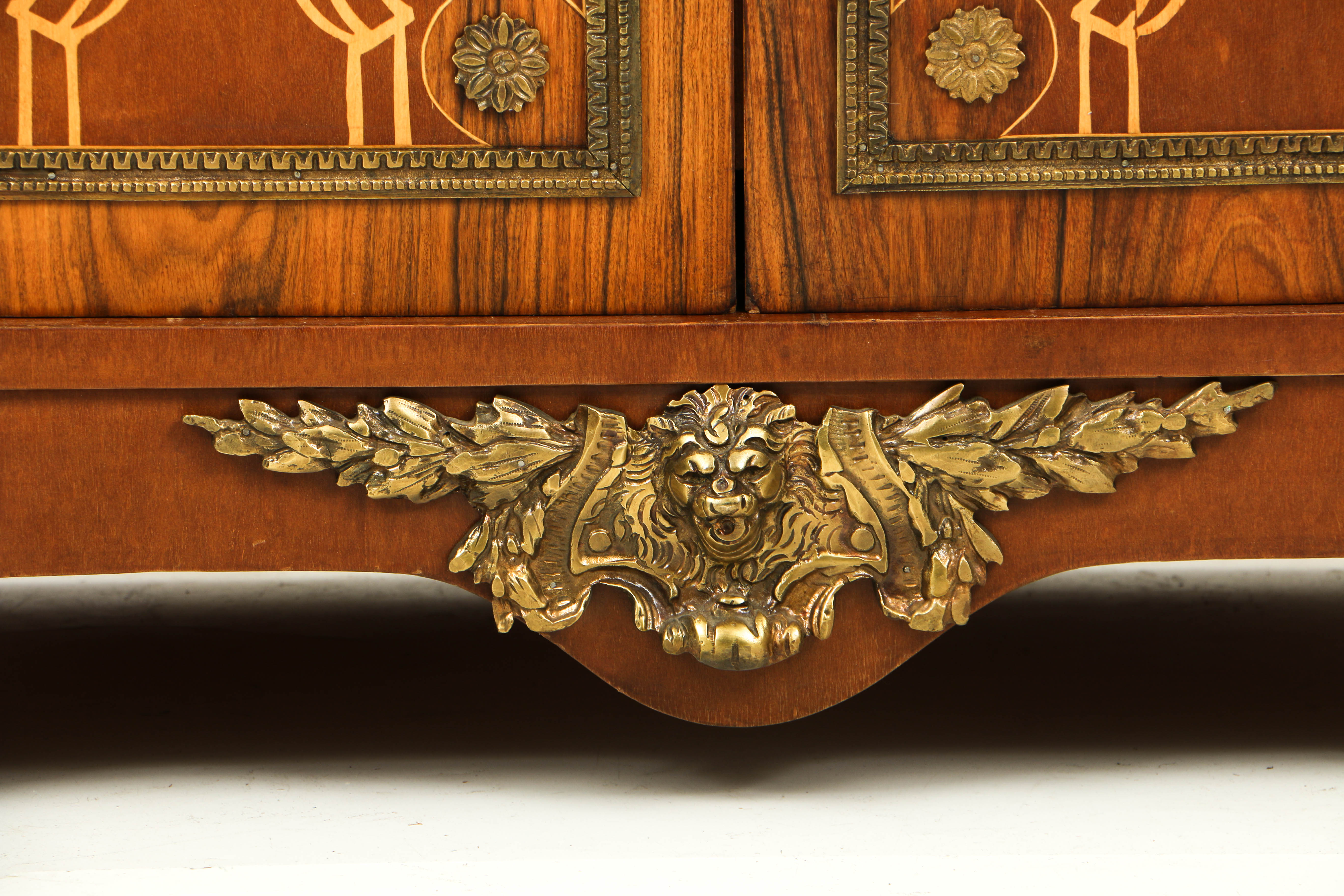 Vintage Louis XVI Style Marquetry Secrétaire à Abattant with Marble Top