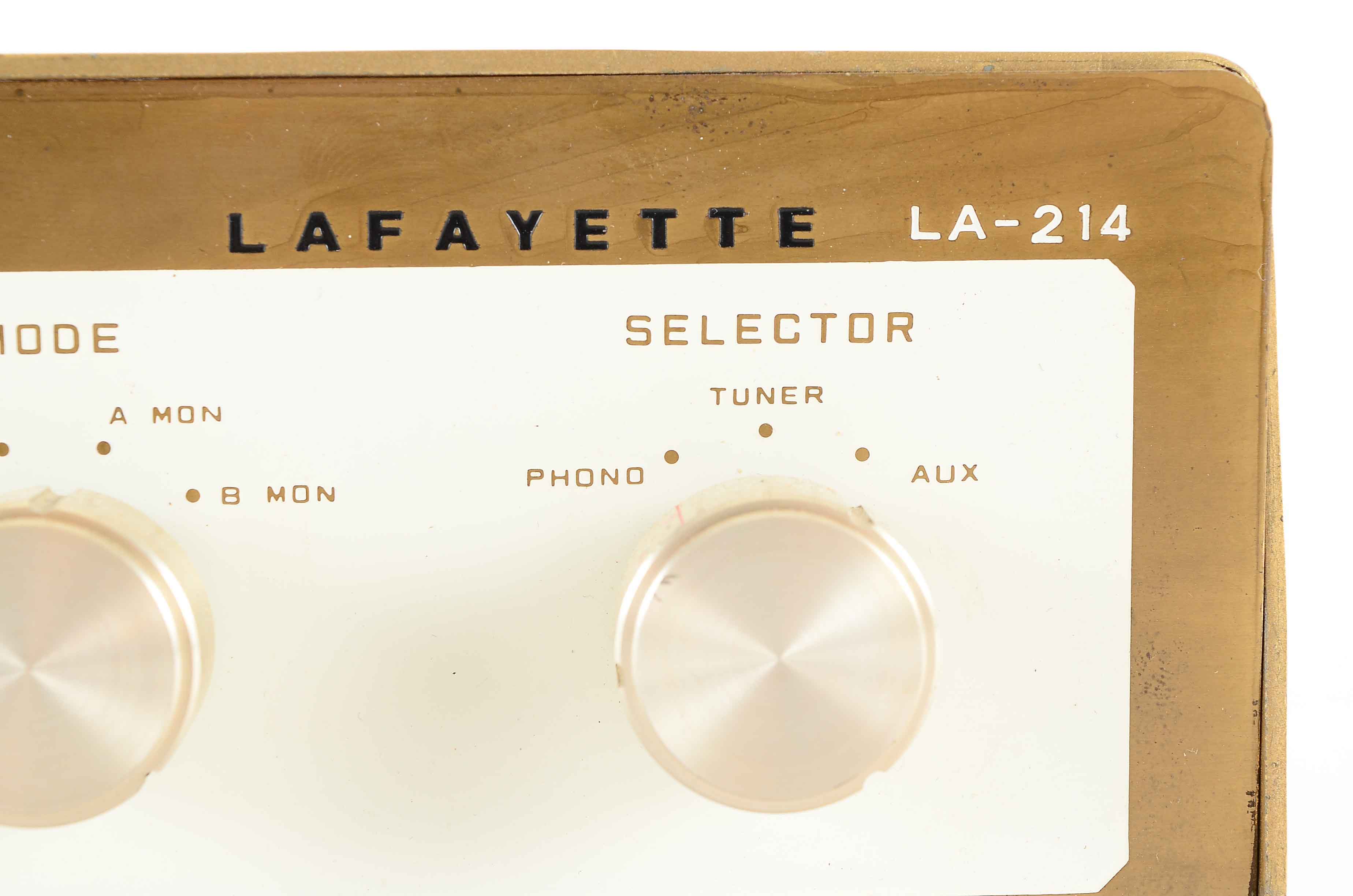 1960s Lafayette LA-214 Stereo Tube Amplifier