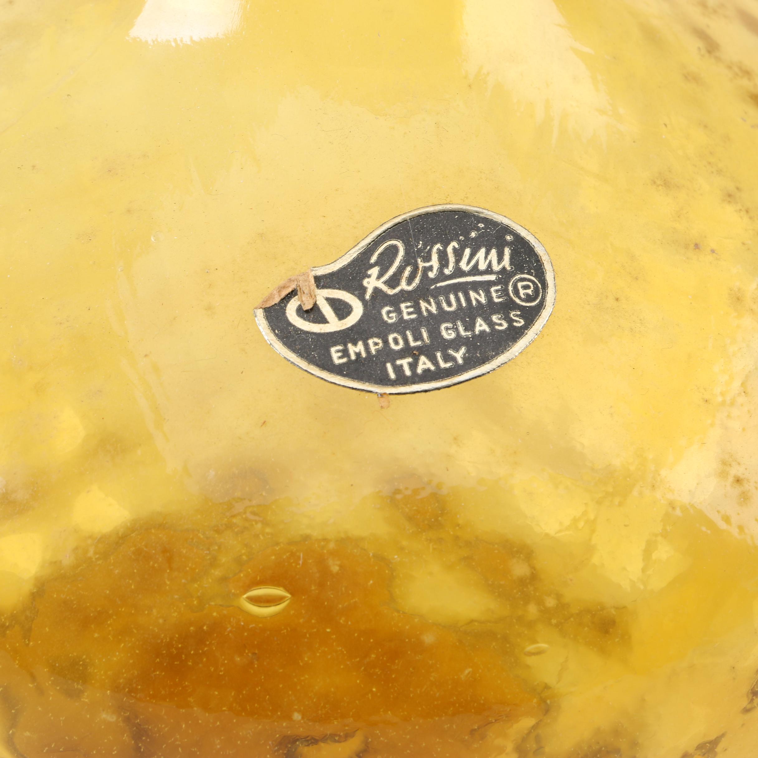 Vintage Rossini Italian Empoli Glass Decanter