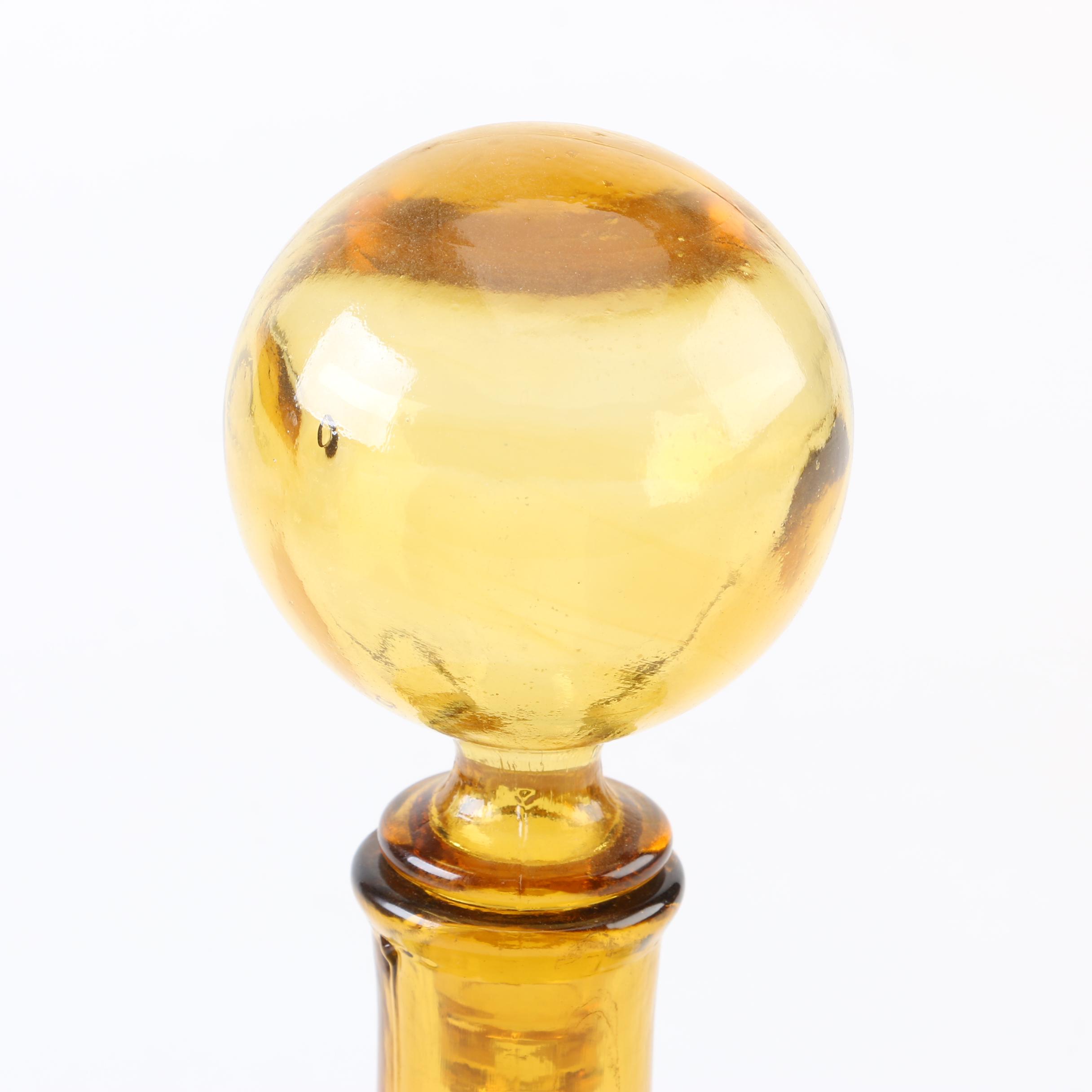 Vintage Rossini Italian Empoli Glass Decanter