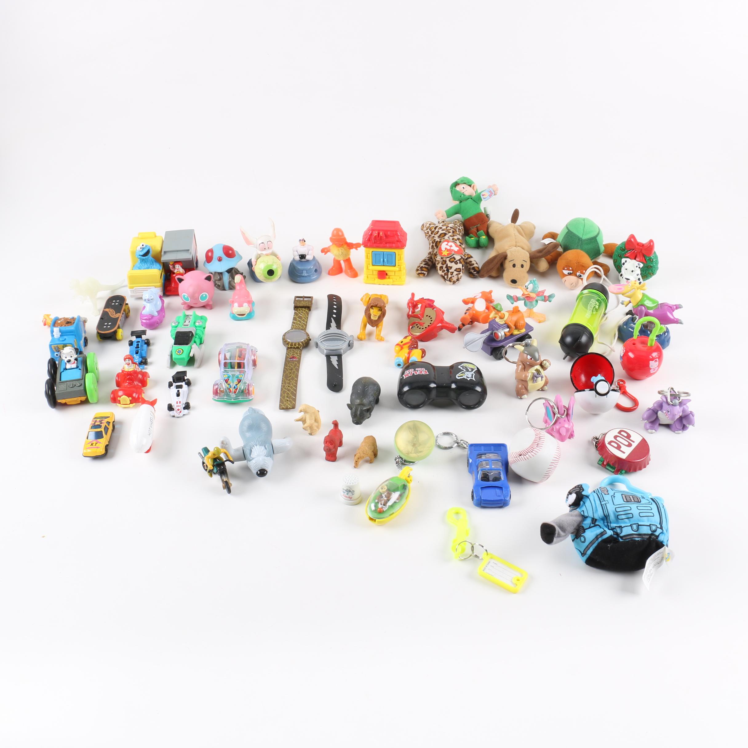 Toy Collection Including Disney, Felix the Cat, Pokémon, Beanie Babies