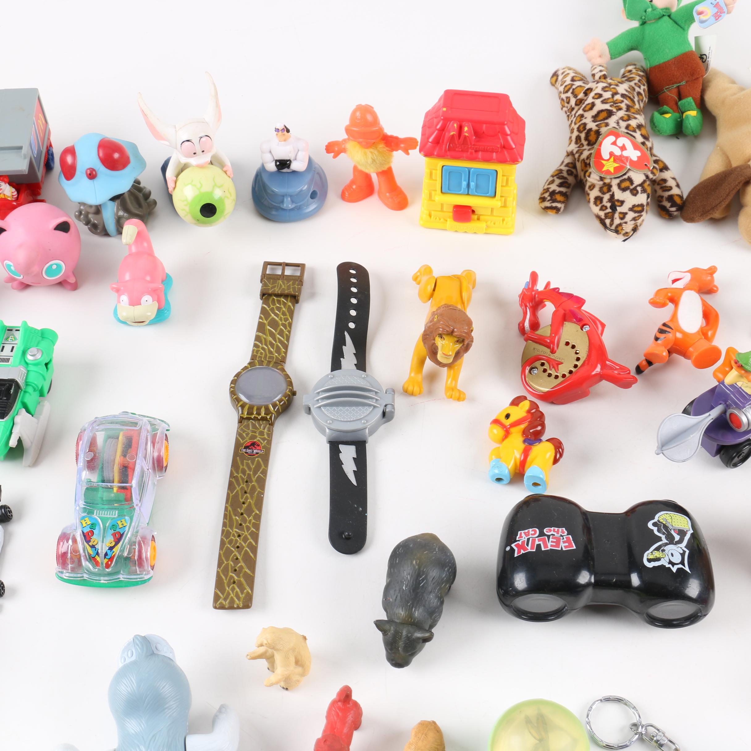 Toy Collection Including Disney, Felix the Cat, Pokémon, Beanie Babies