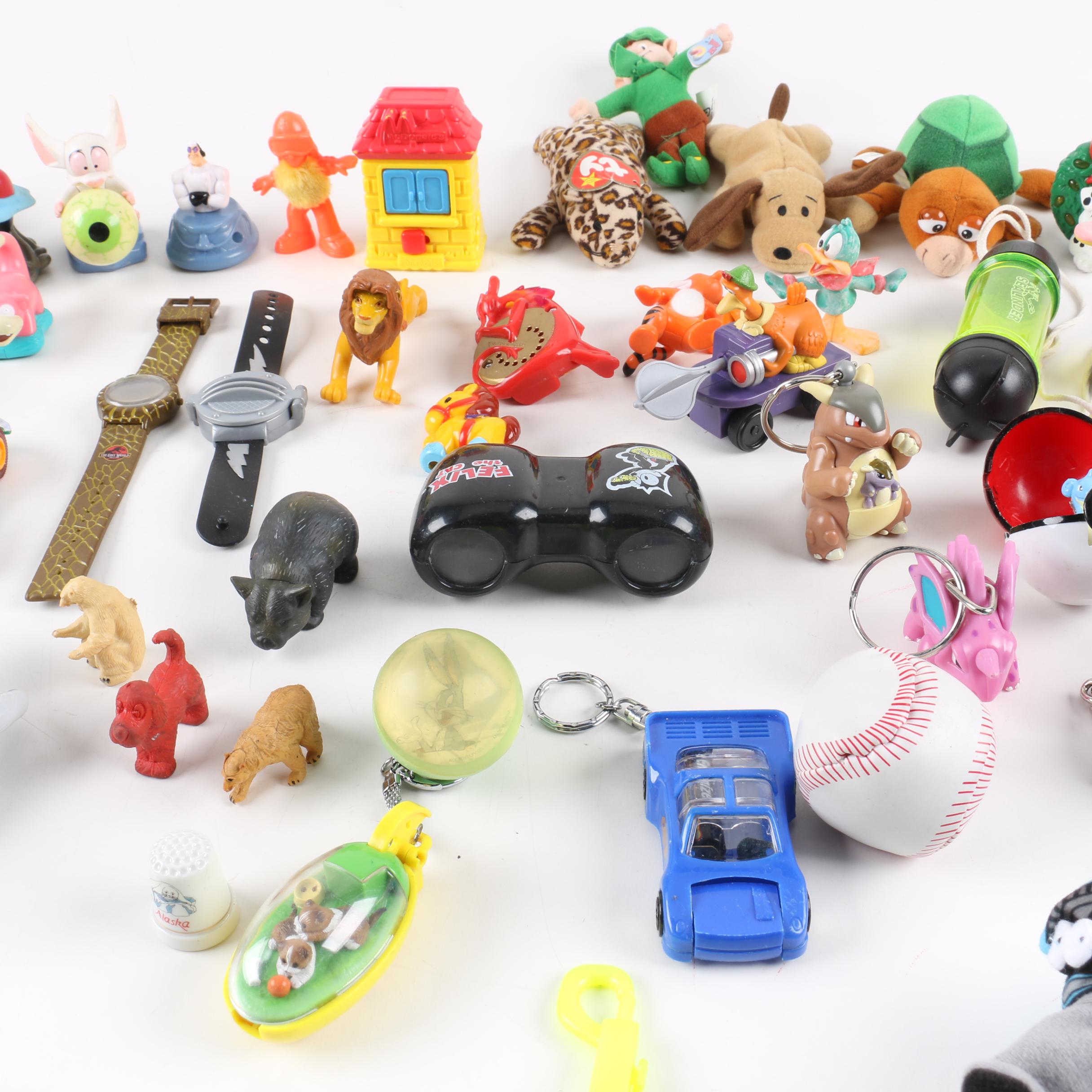 Toy Collection Including Disney, Felix the Cat, Pokémon, Beanie Babies