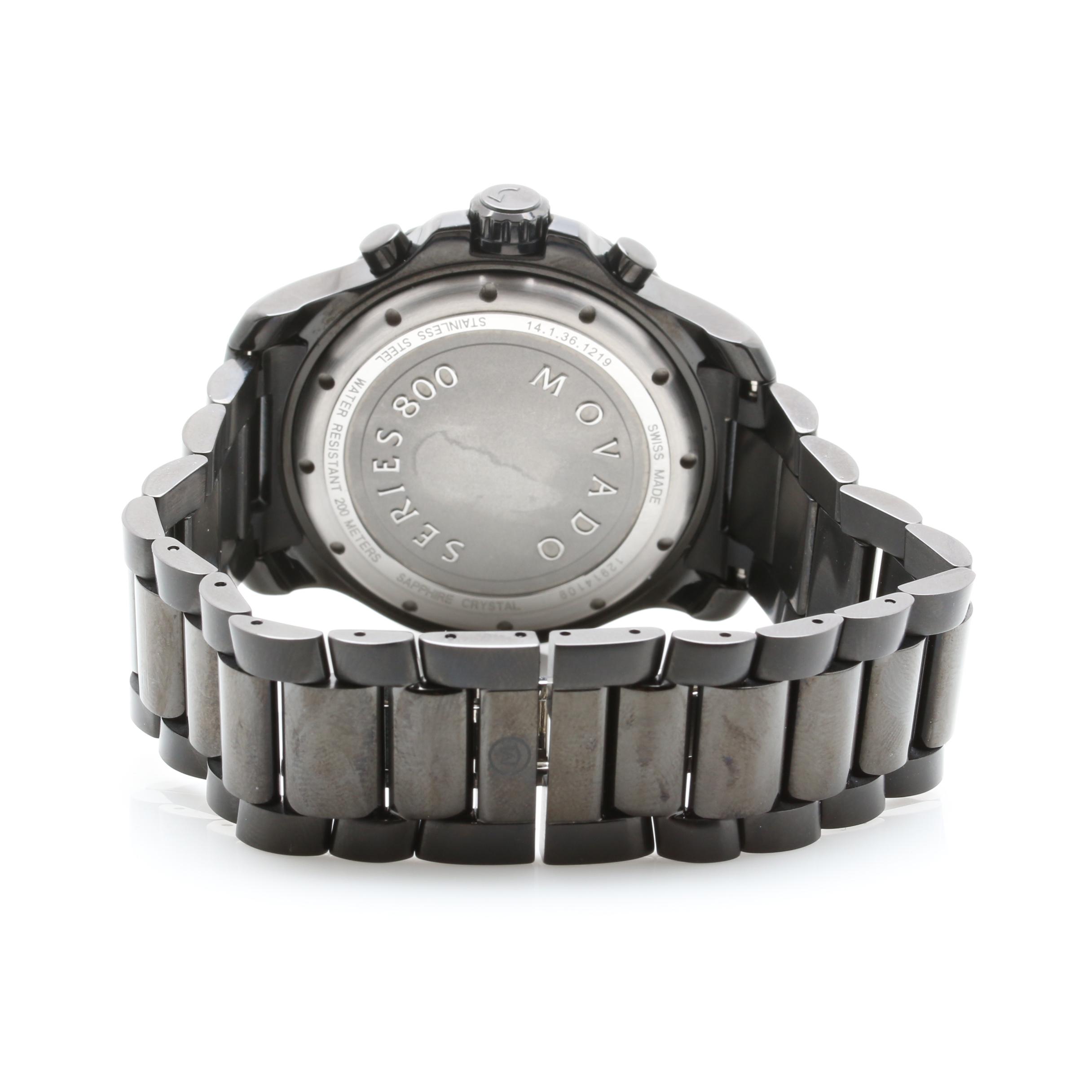Movado Series 800 Black Chronograph Watch