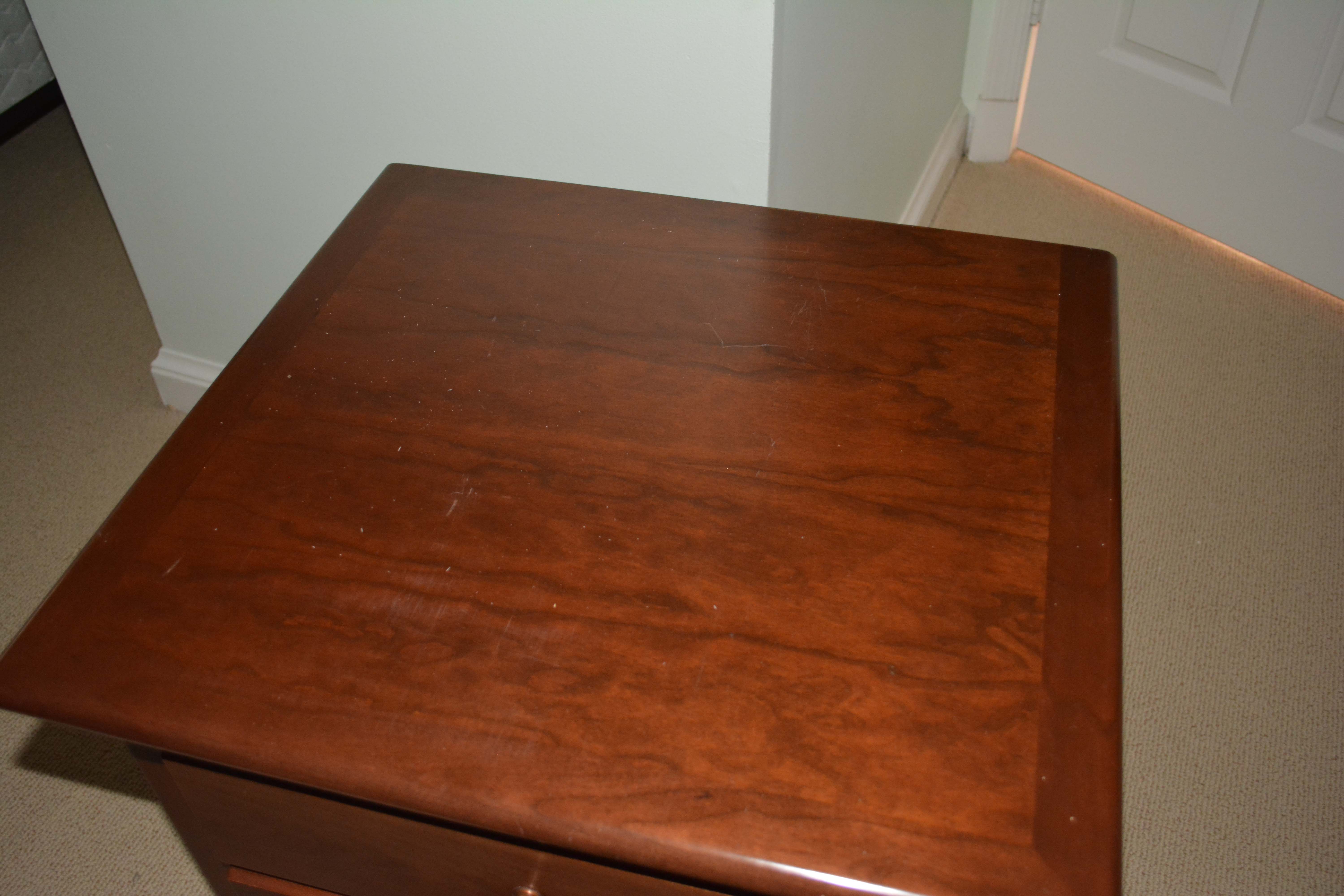 Two Filing Cabinets with Mahogany Finish