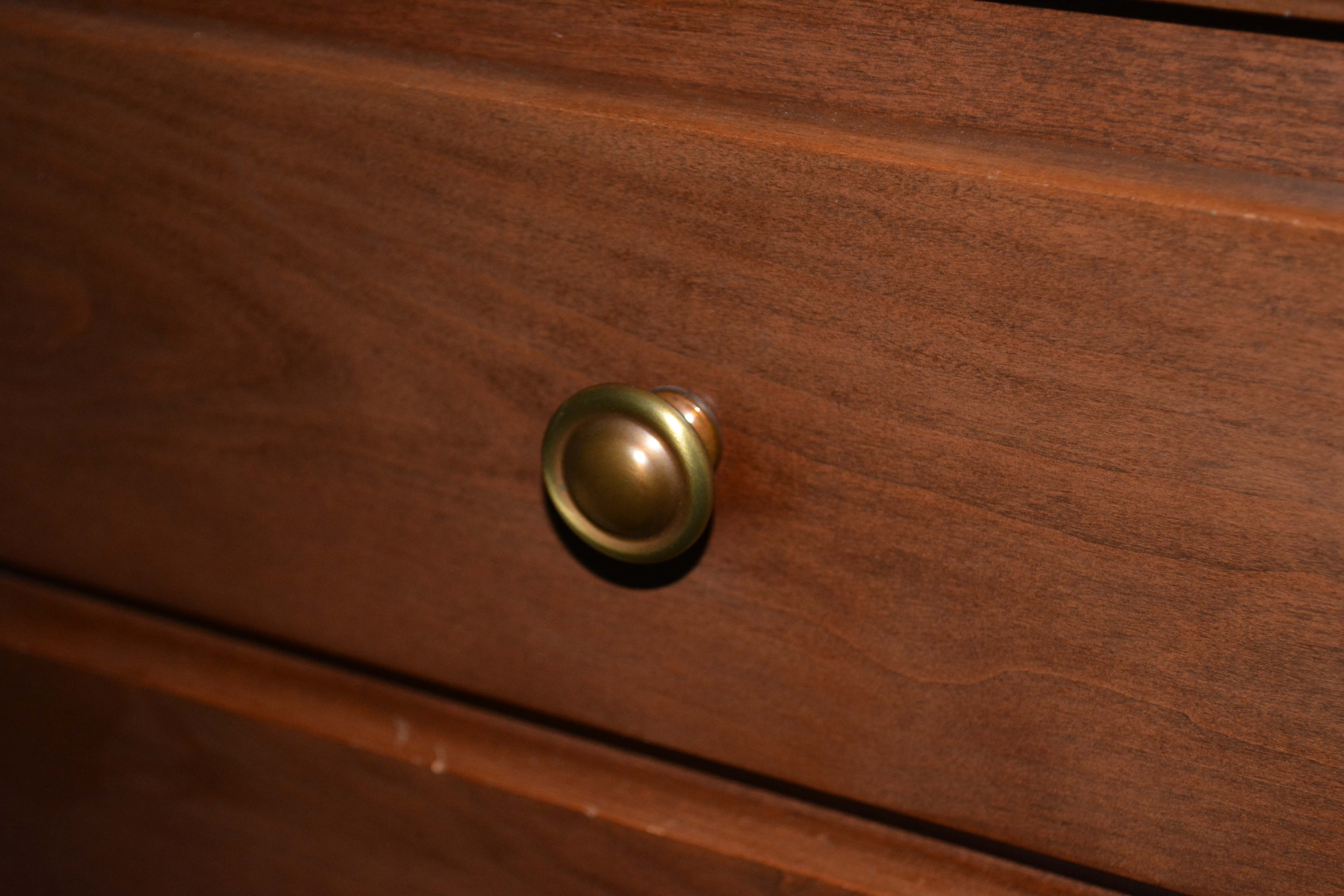 Two Filing Cabinets with Mahogany Finish
