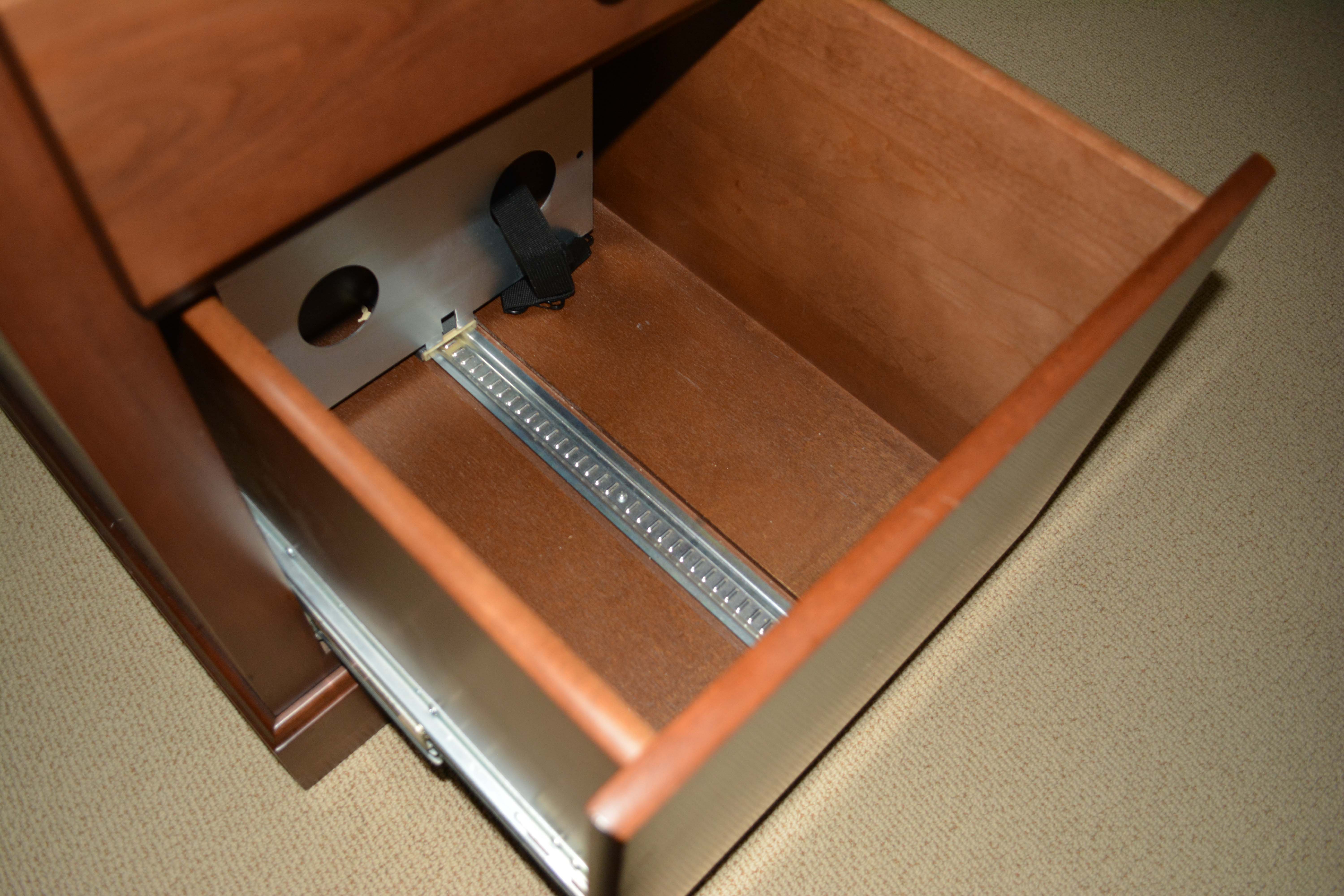 Two Filing Cabinets with Mahogany Finish