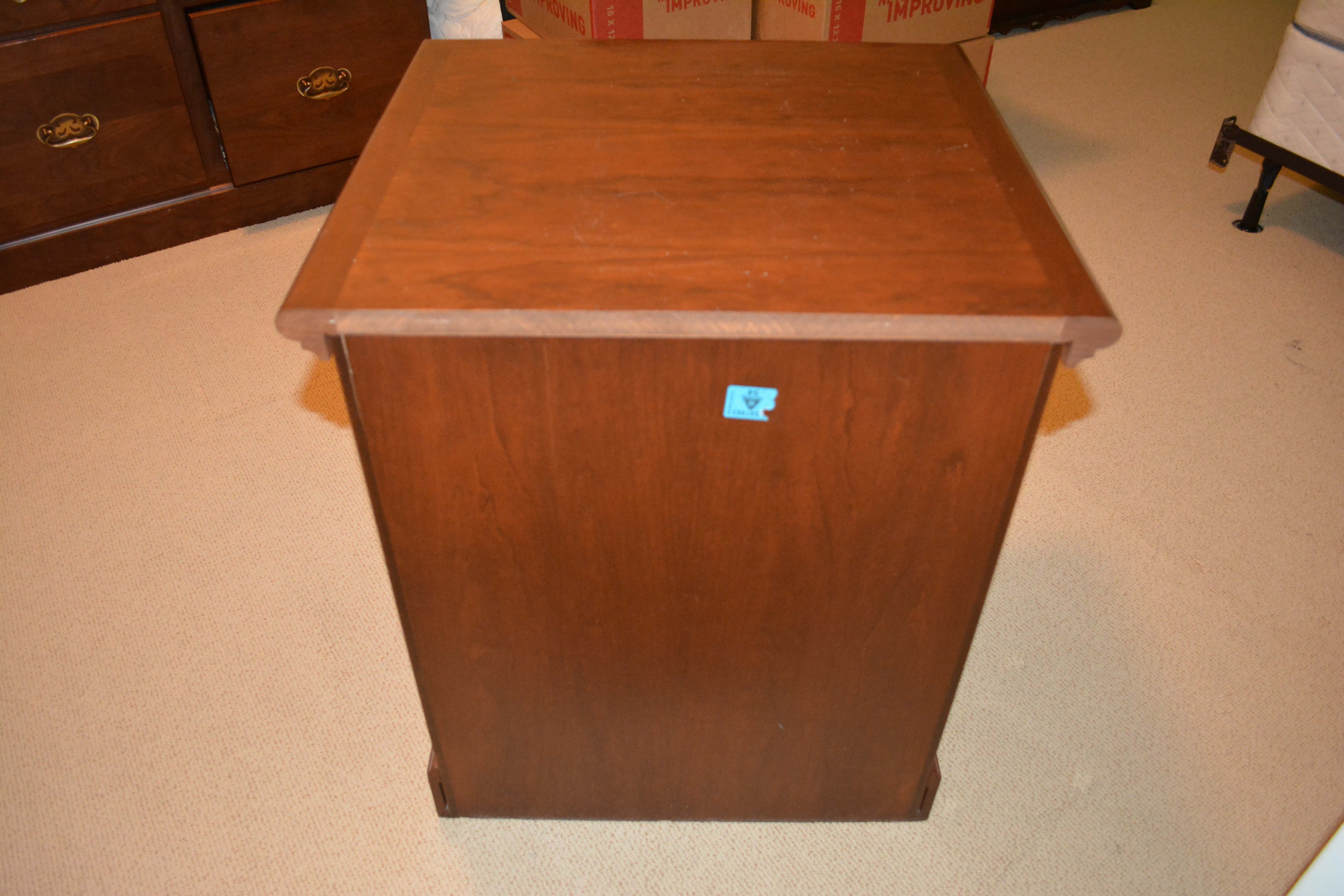 Two Filing Cabinets with Mahogany Finish