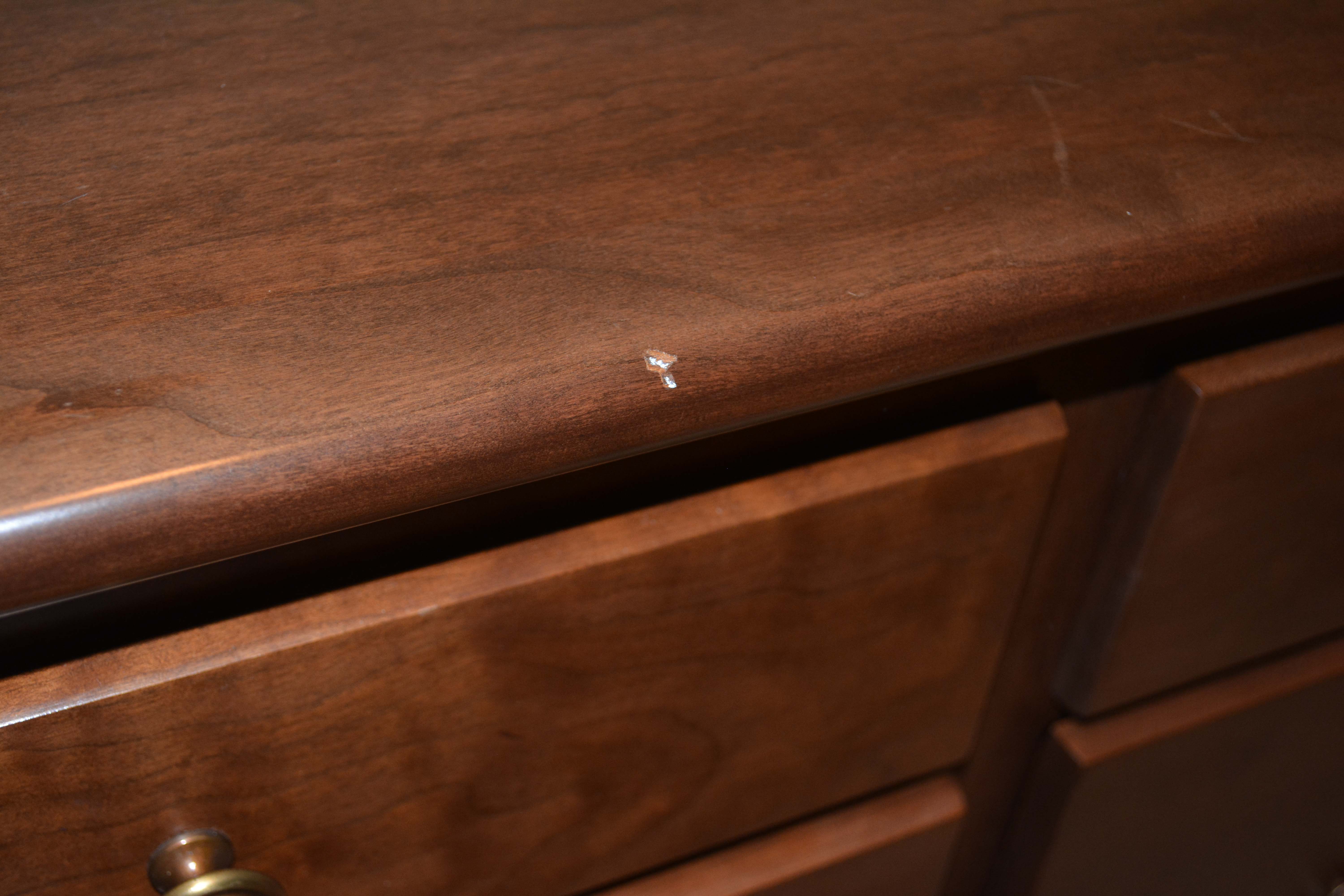 Two Filing Cabinets with Mahogany Finish