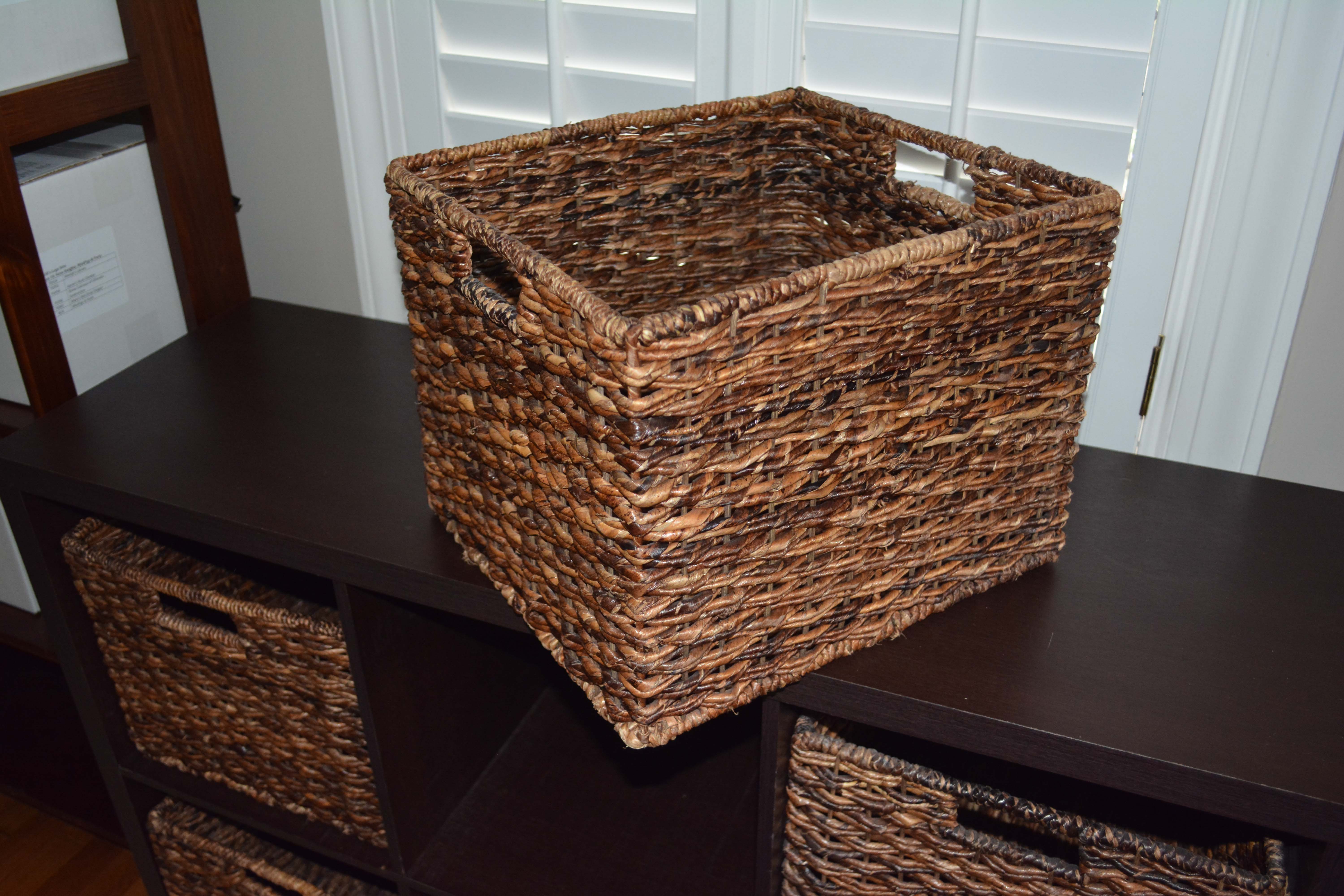 Storage Bookcase with Six Baskets