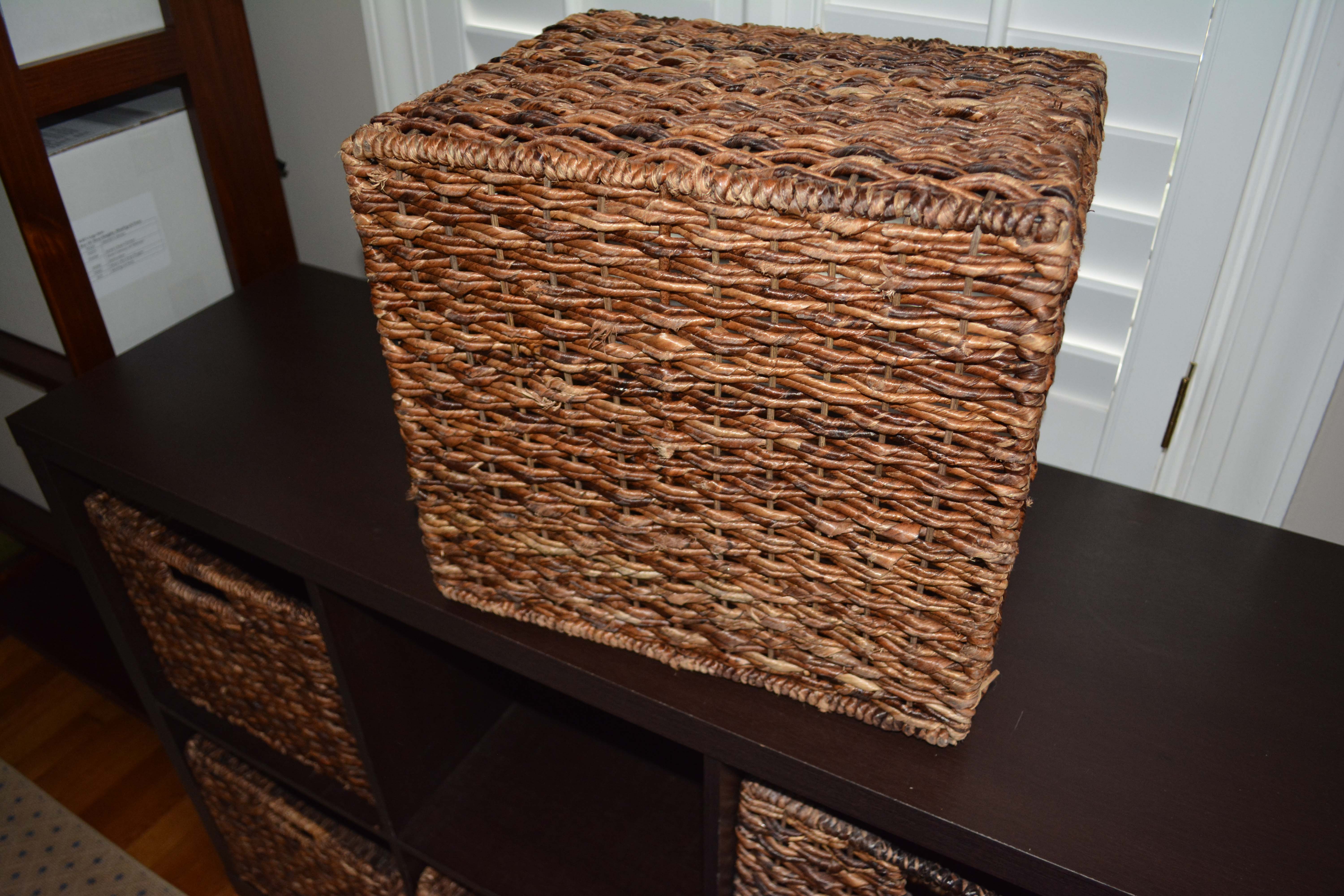 Storage Bookcase with Six Baskets