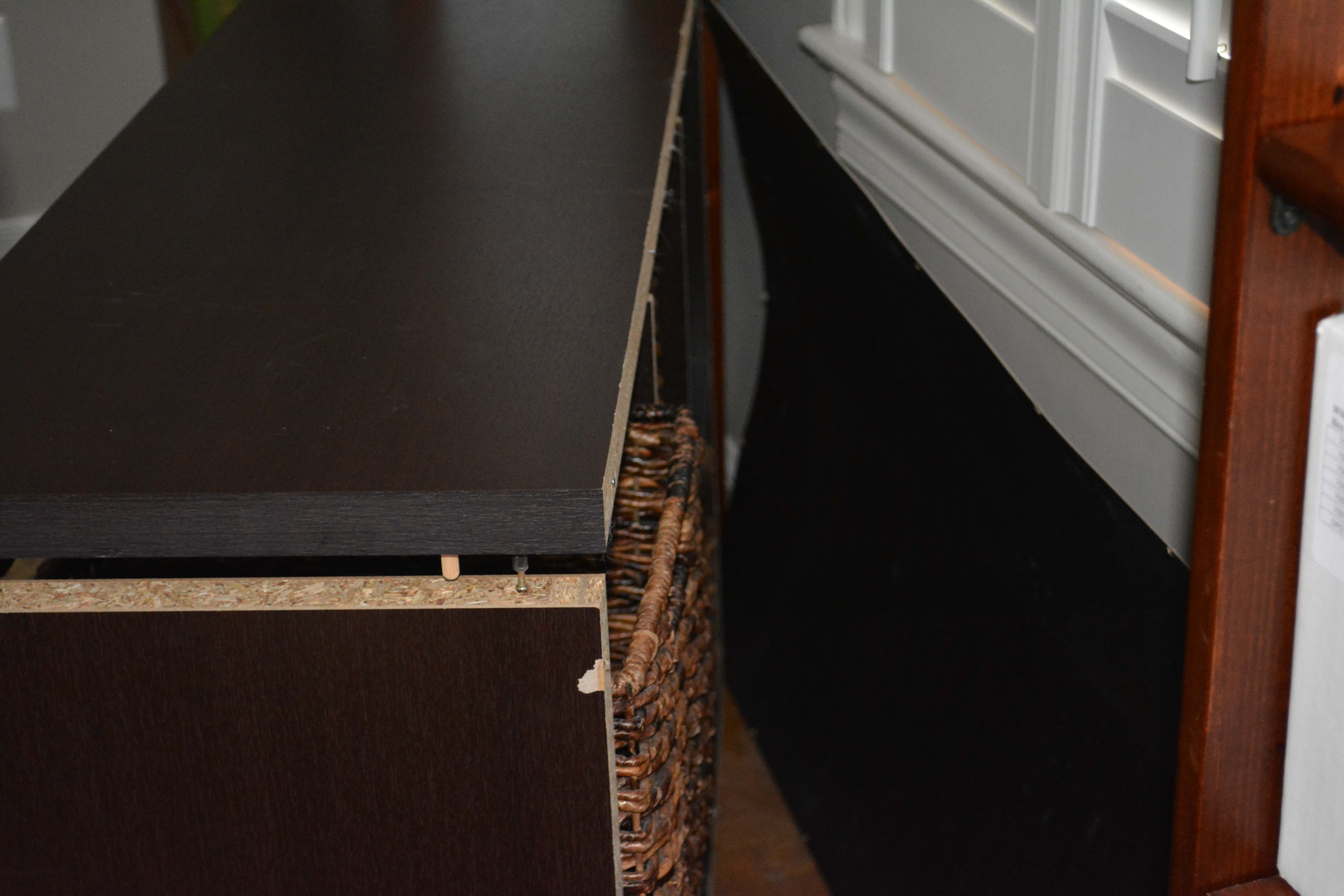 Storage Bookcase with Six Baskets