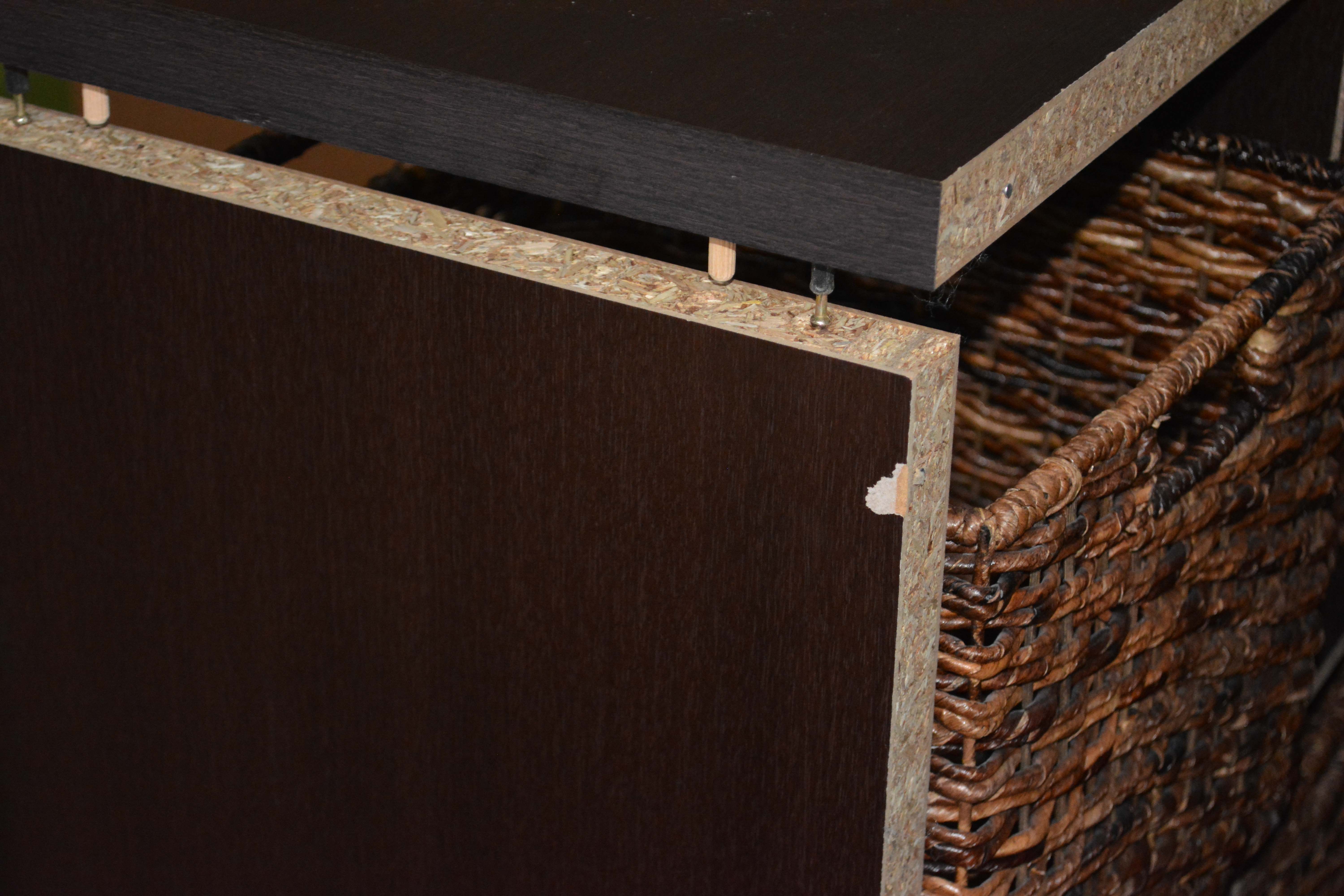 Storage Bookcase with Six Baskets