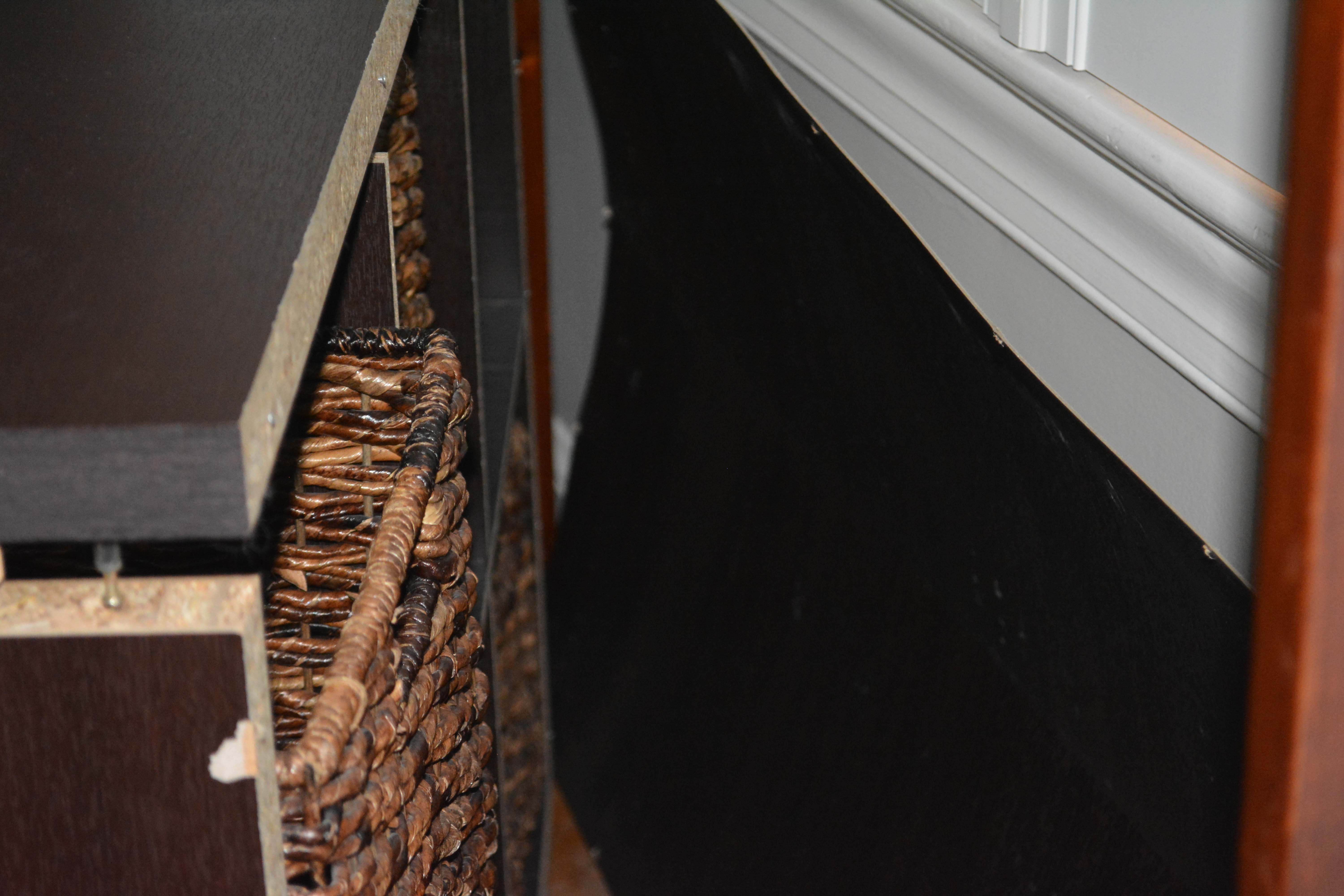 Storage Bookcase with Six Baskets