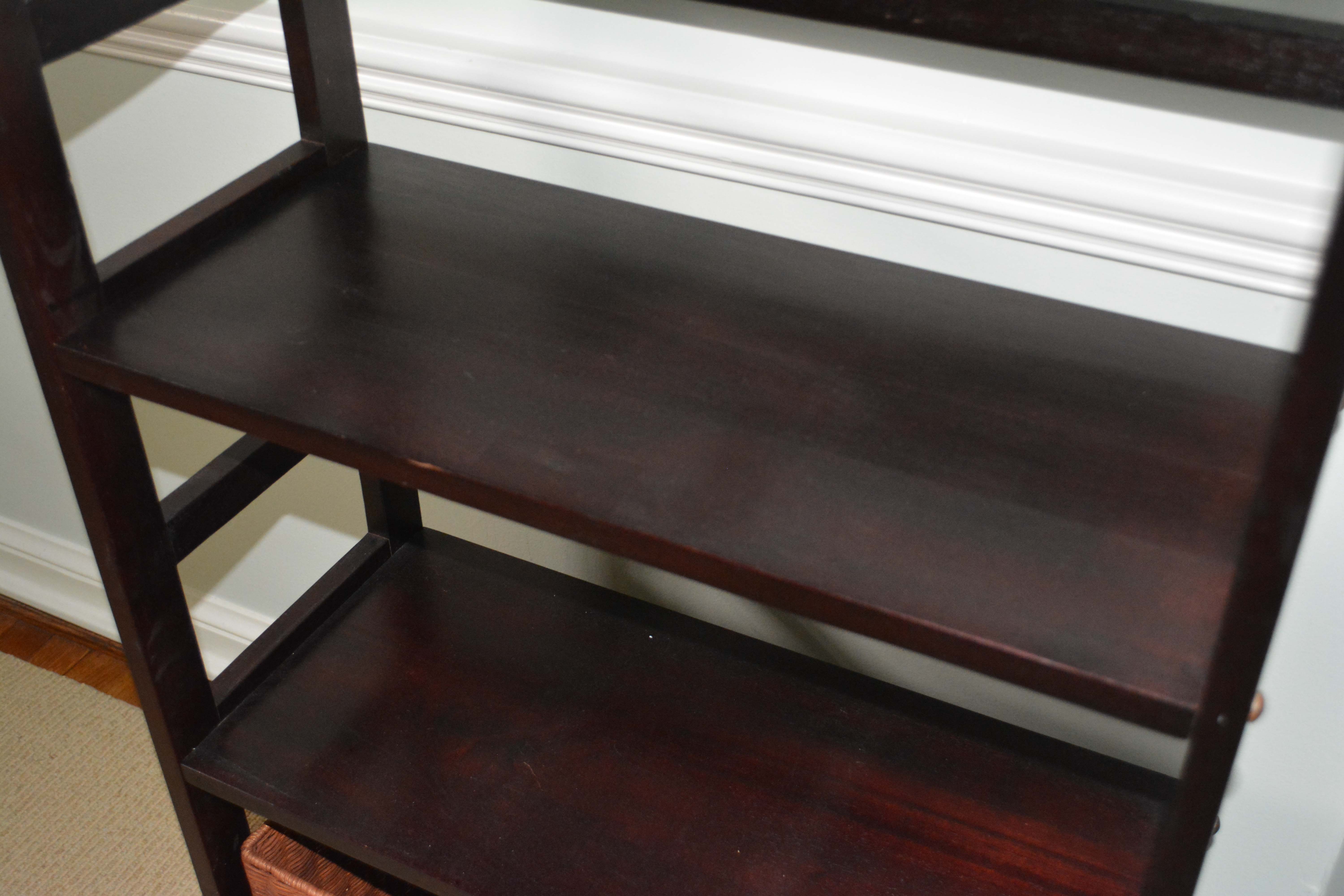 Open Shelving Unit with Two Baskets