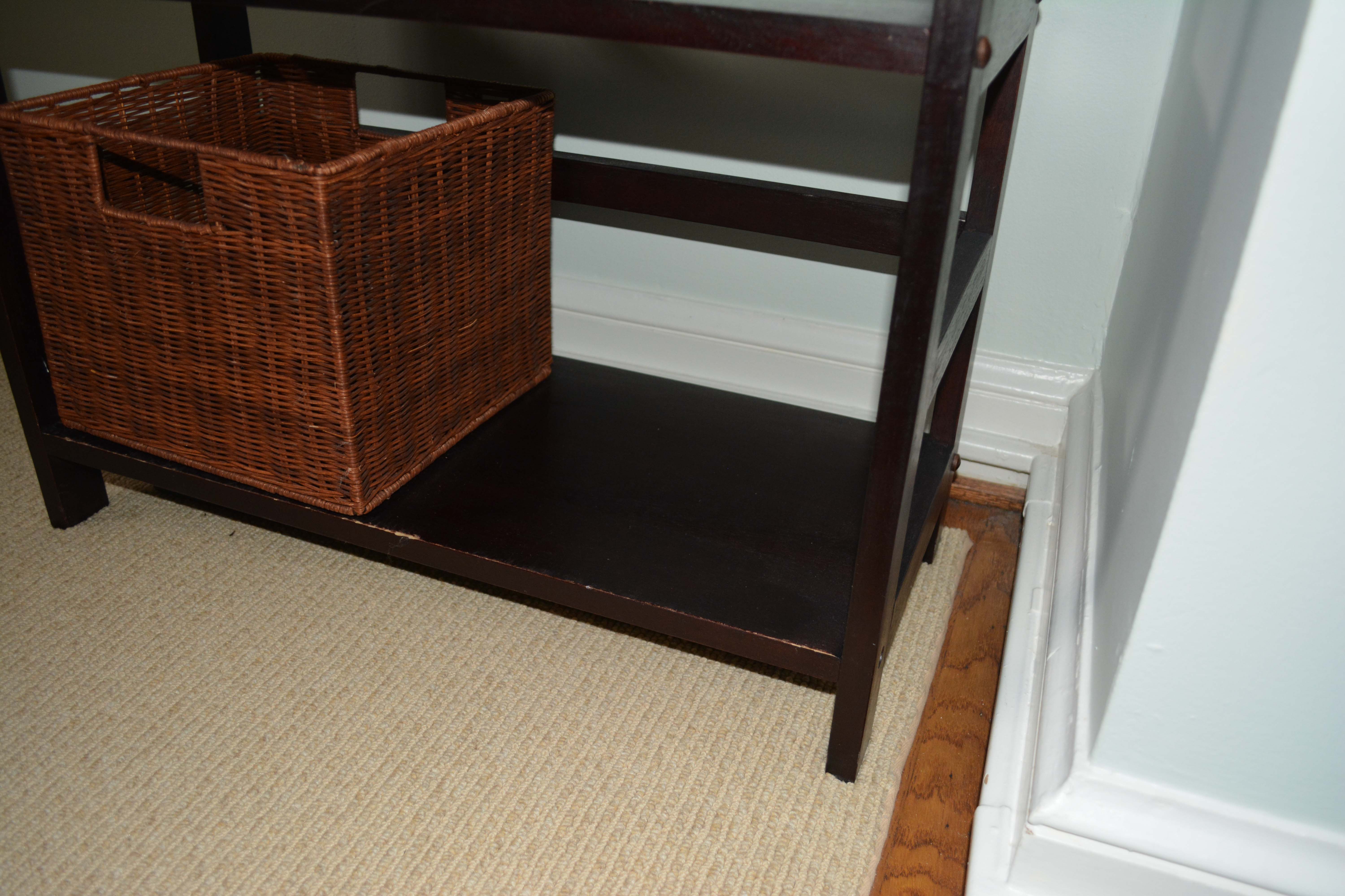 Open Shelving Unit with Two Baskets