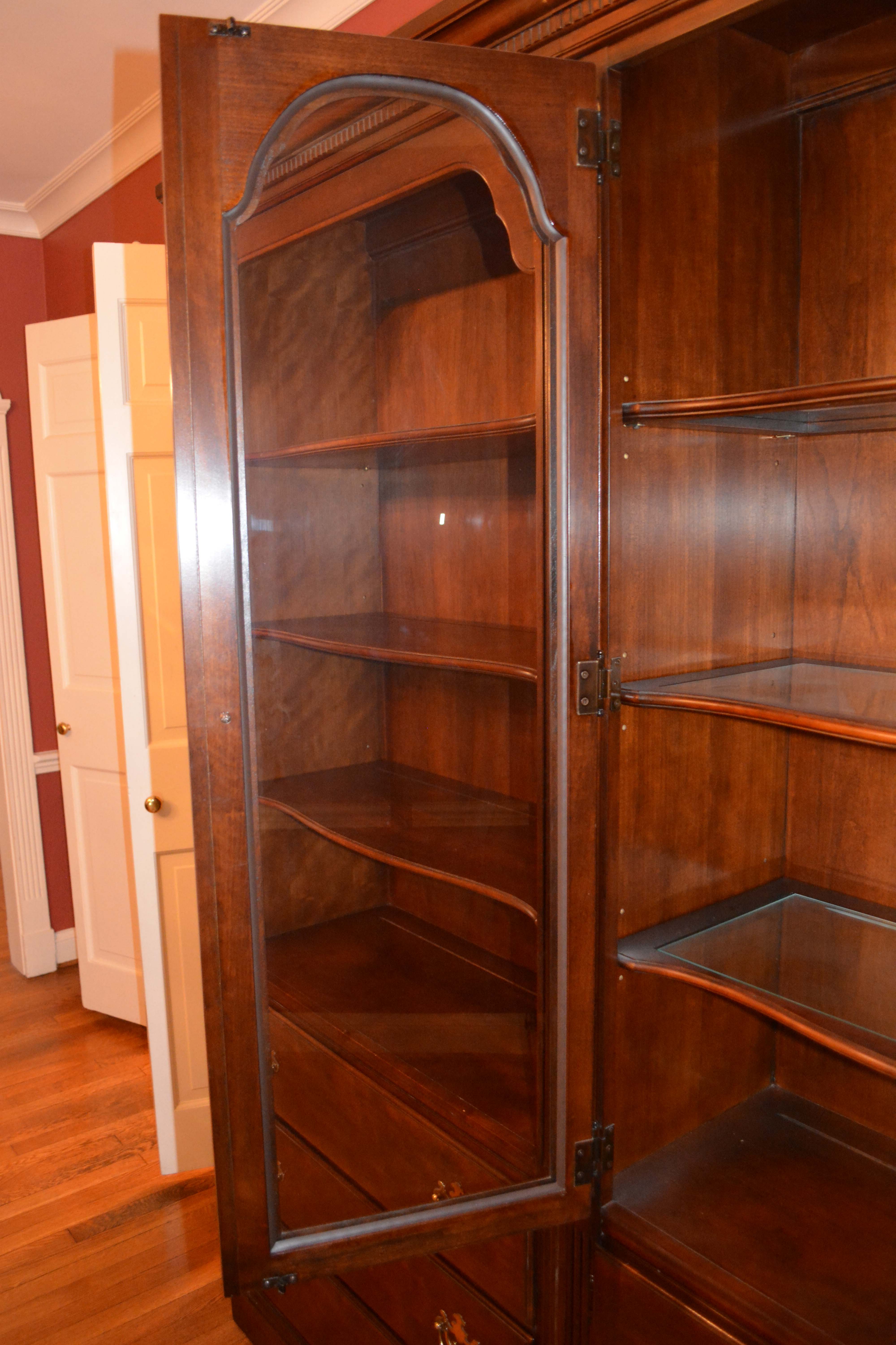 Drexel Three-Piece Display Cabinet With Bookcases