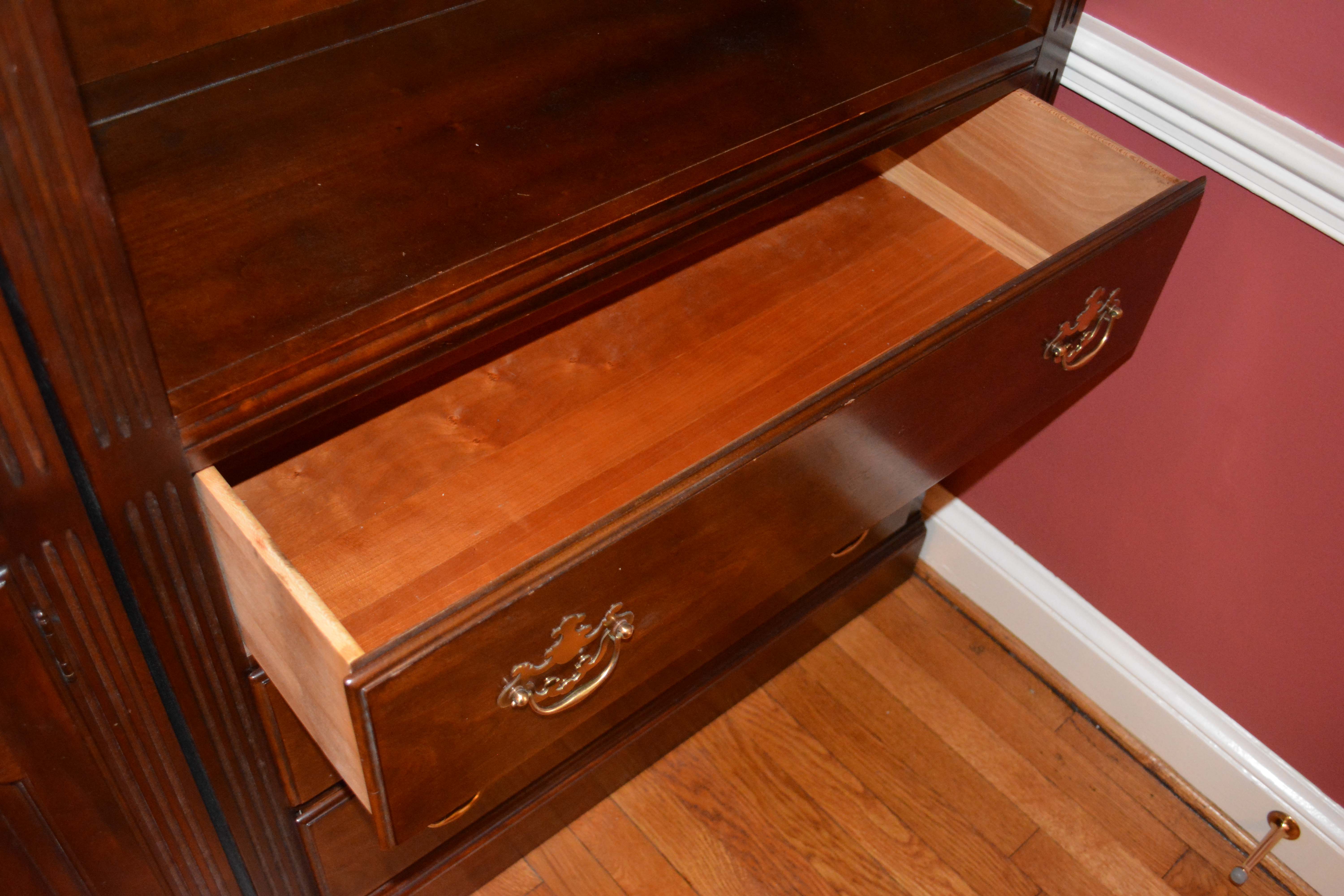 Drexel Three-Piece Display Cabinet With Bookcases