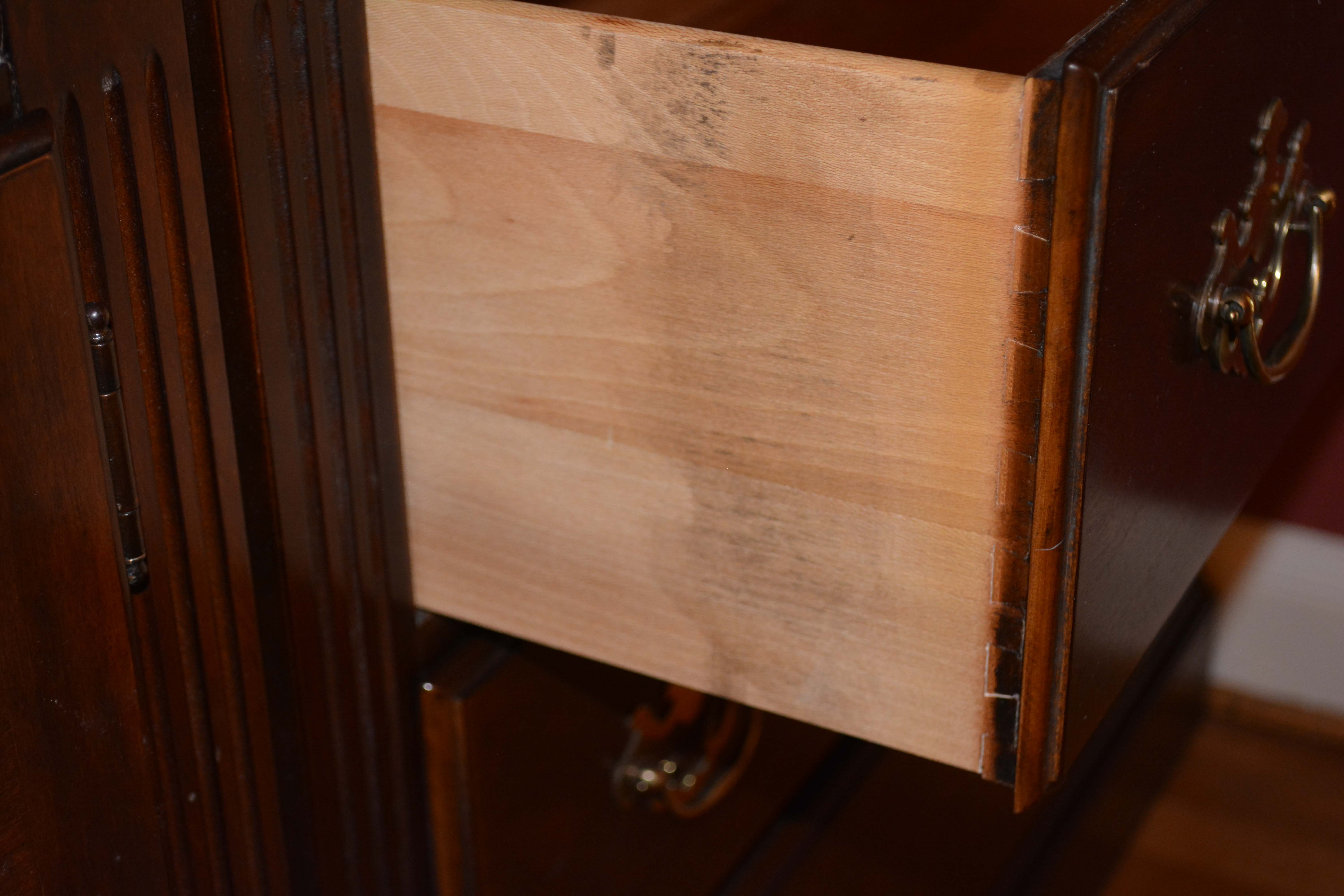 Drexel Three-Piece Display Cabinet With Bookcases