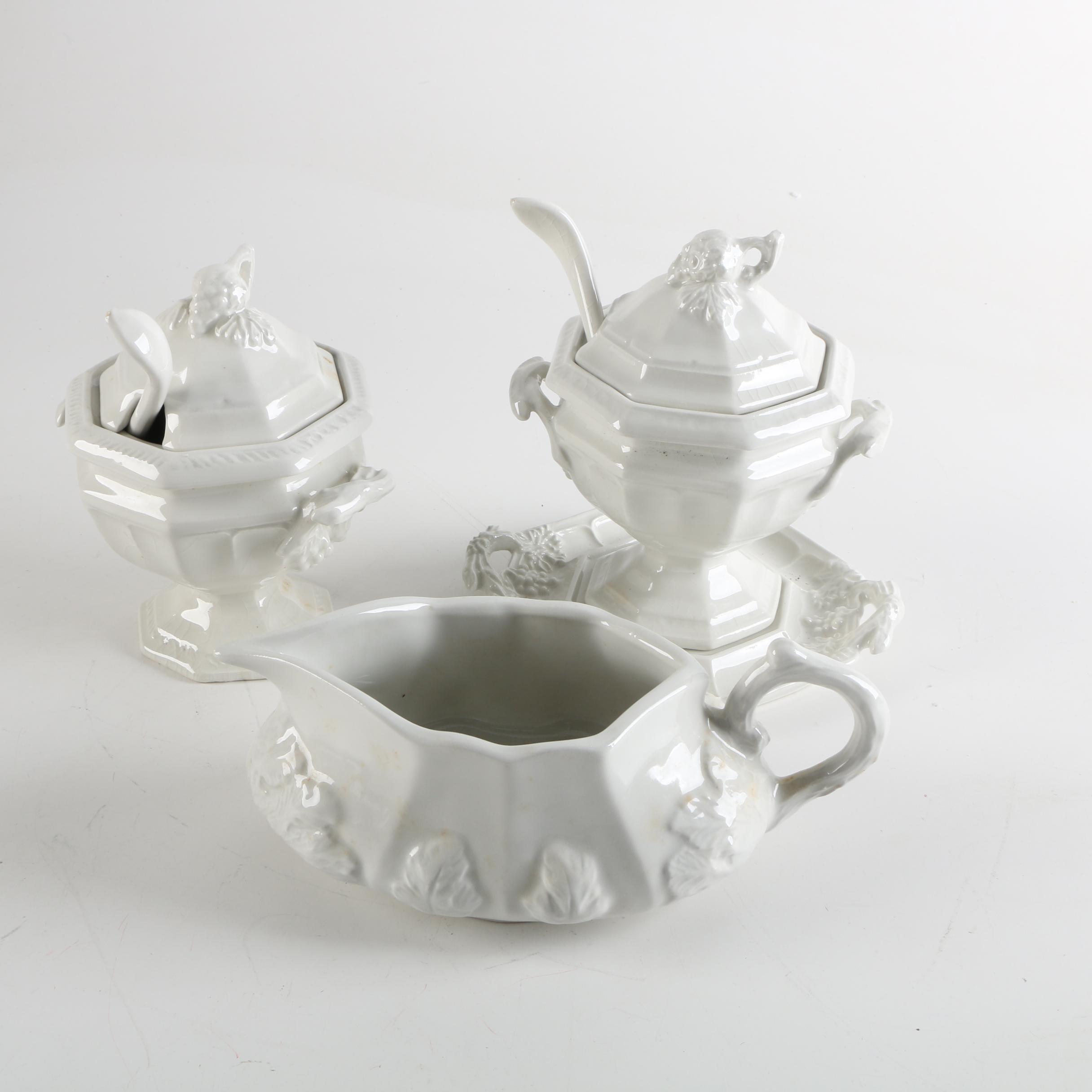 Vintage Red Cliff "Grape" Ironstone Serveware