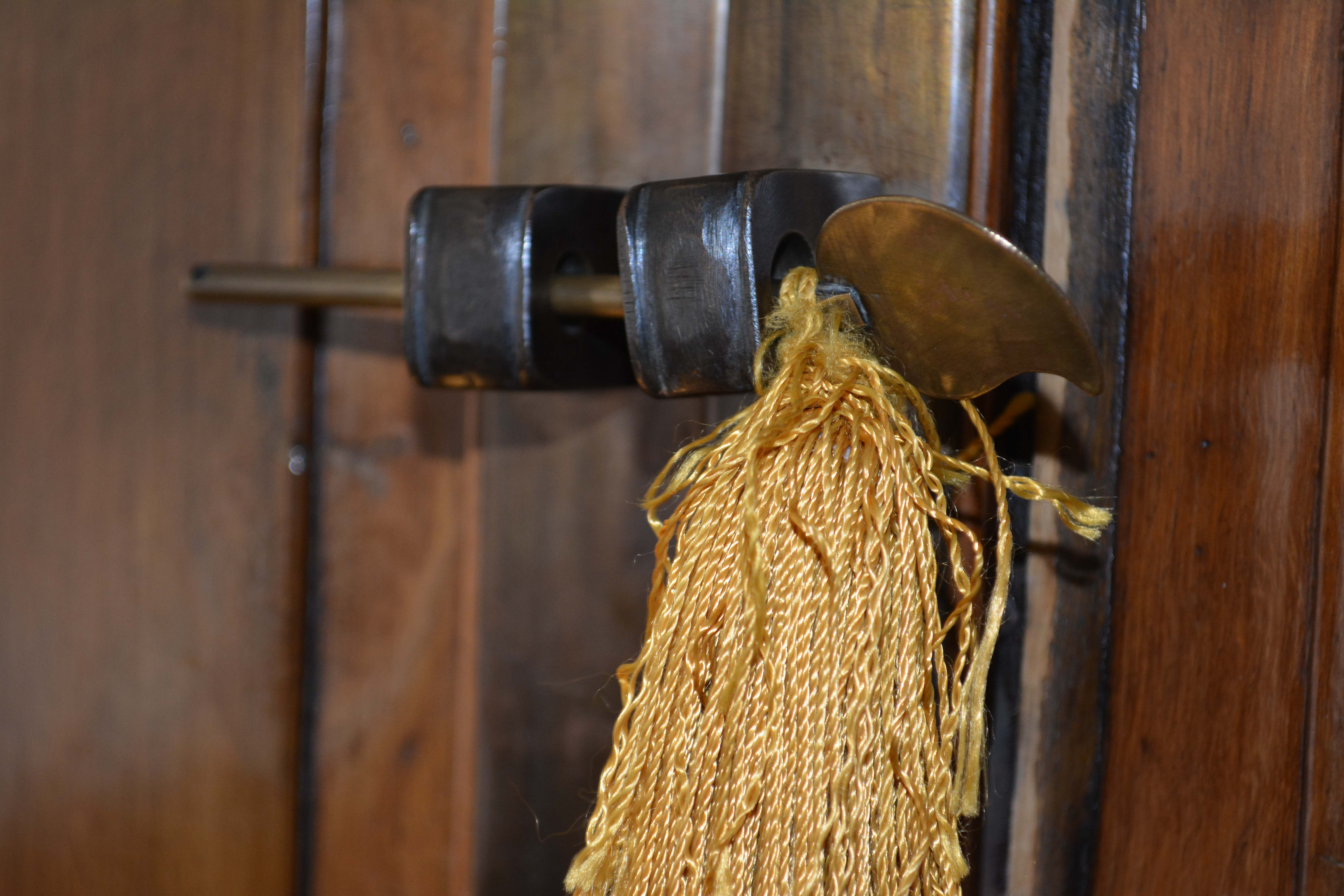 Antique Handmade Chinese Square-Cornered Elmwood Cabinet