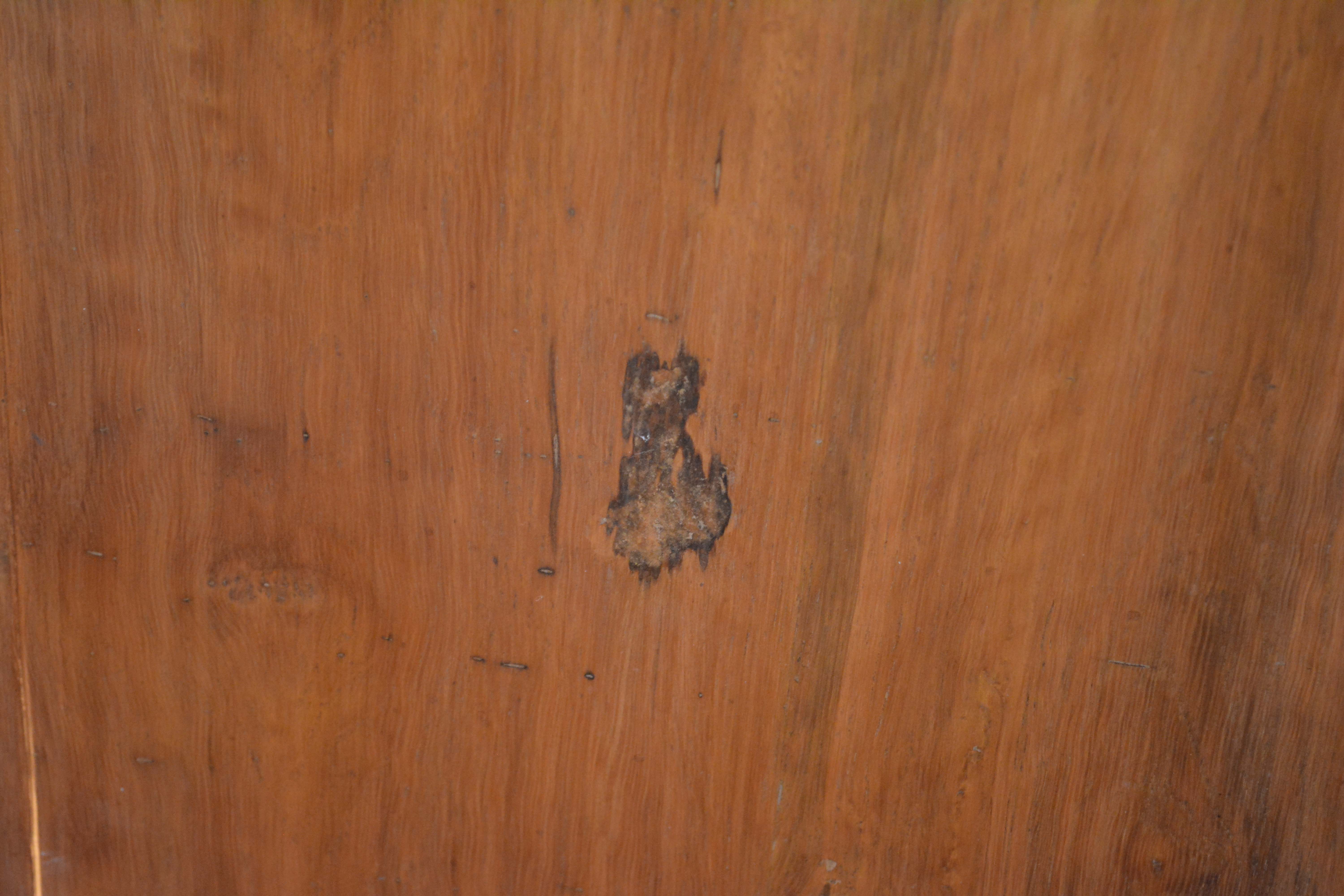 Antique Handmade Chinese Square-Cornered Elmwood Cabinet