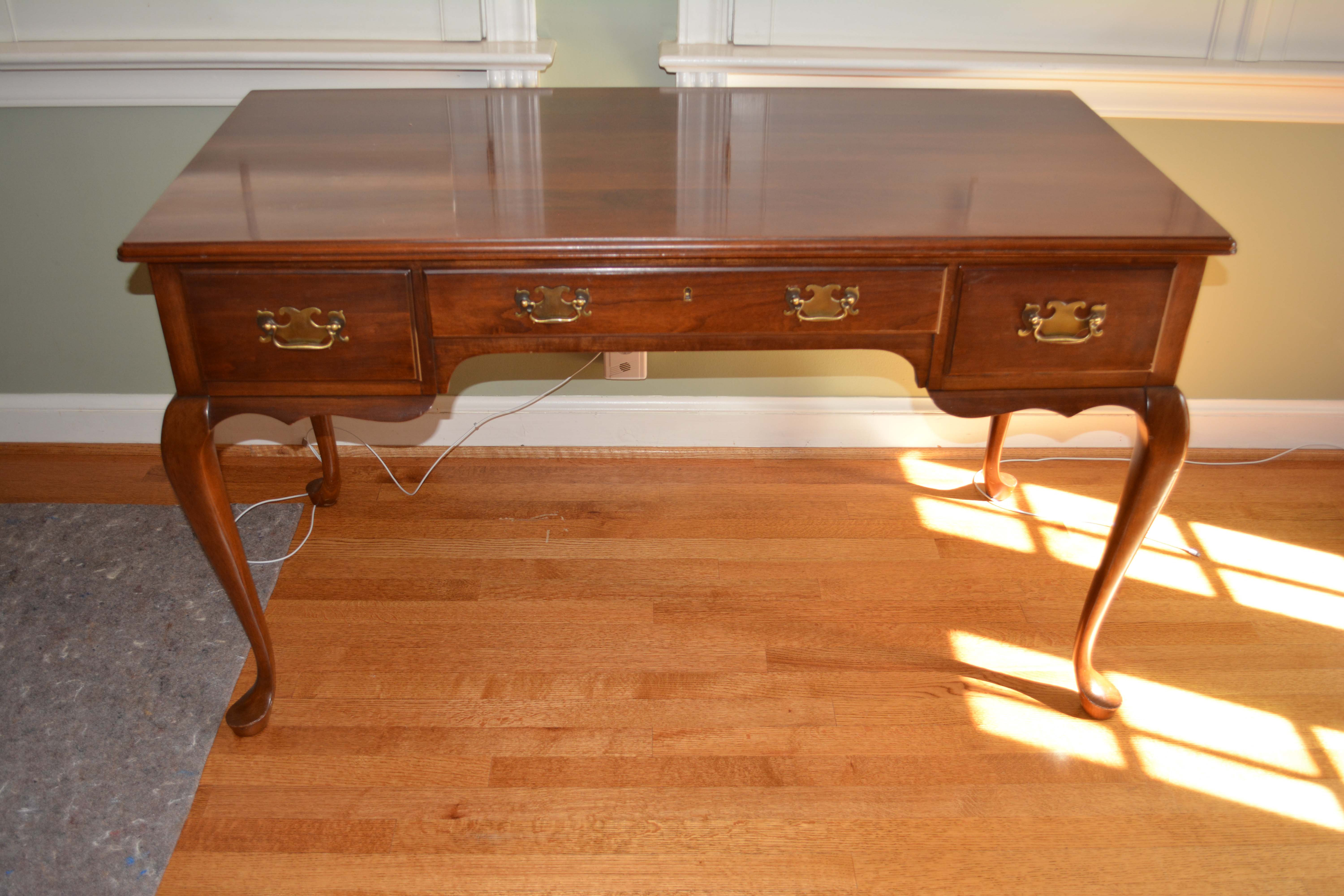 Queen Anne Style Cherry Desk with Pottery Barn Chair