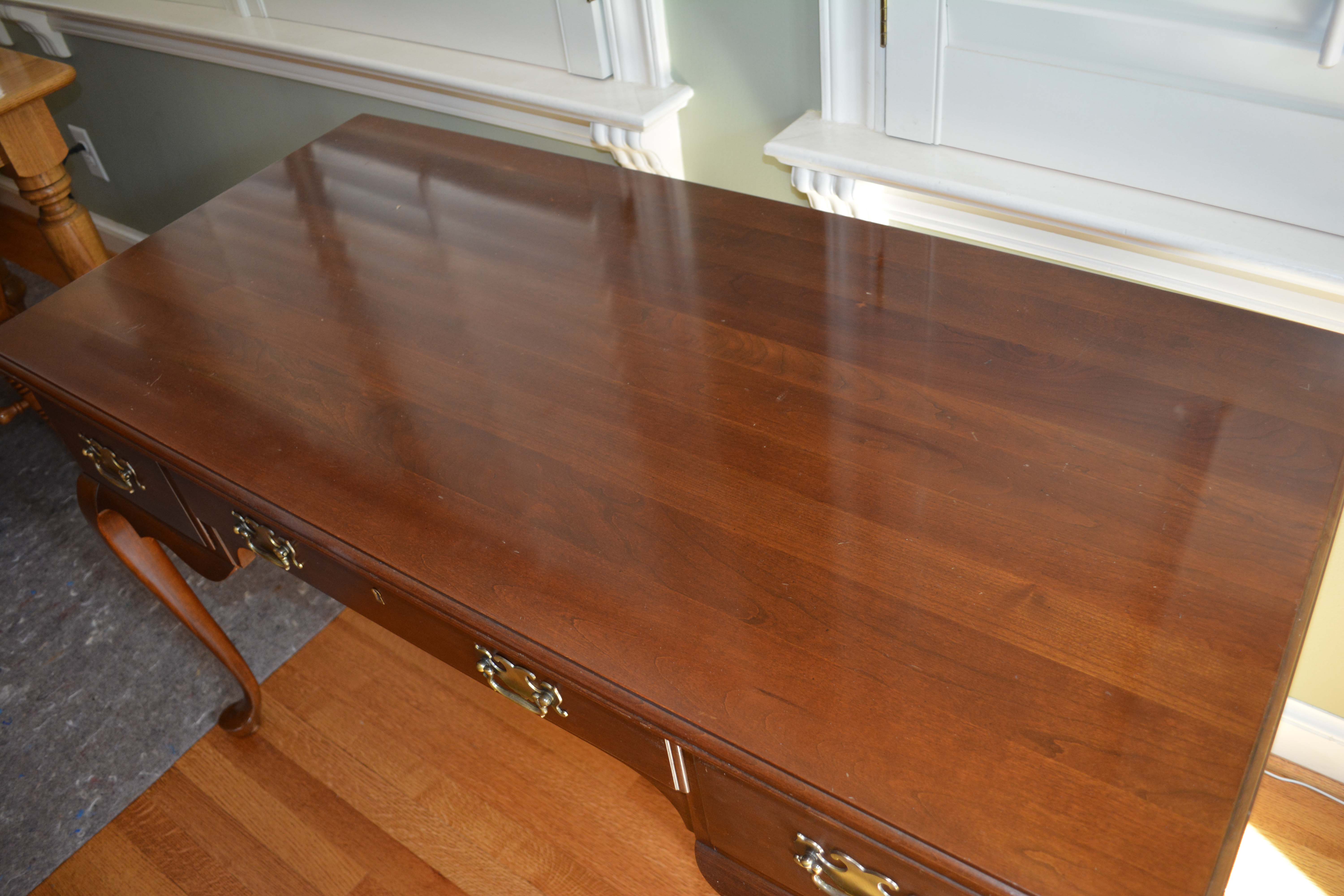 Queen Anne Style Cherry Desk with Pottery Barn Chair