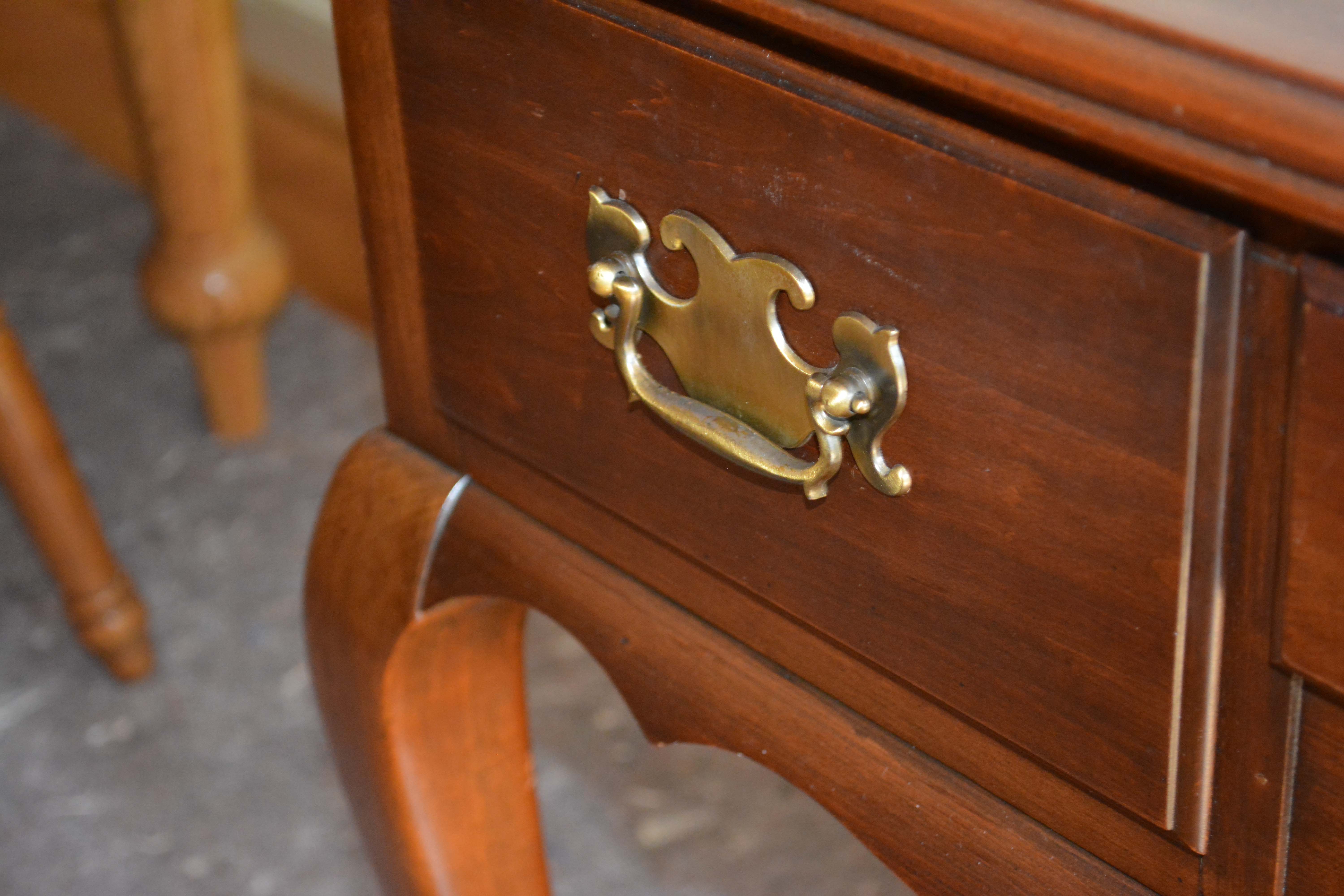 Queen Anne Style Cherry Desk with Pottery Barn Chair