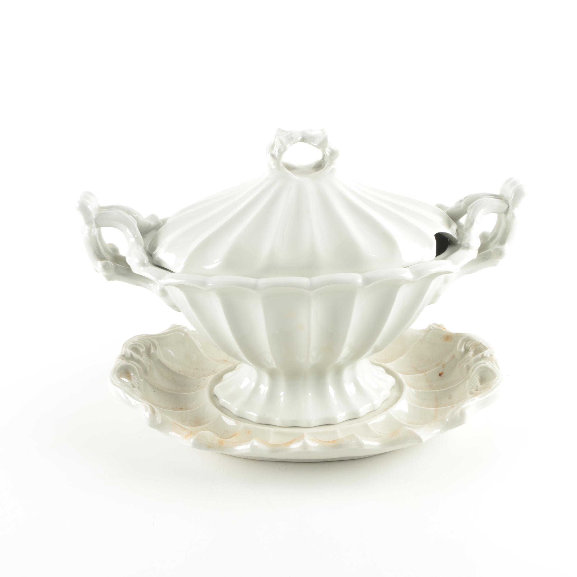 Vintage Red-Cliff Ironstone Soup Tureen