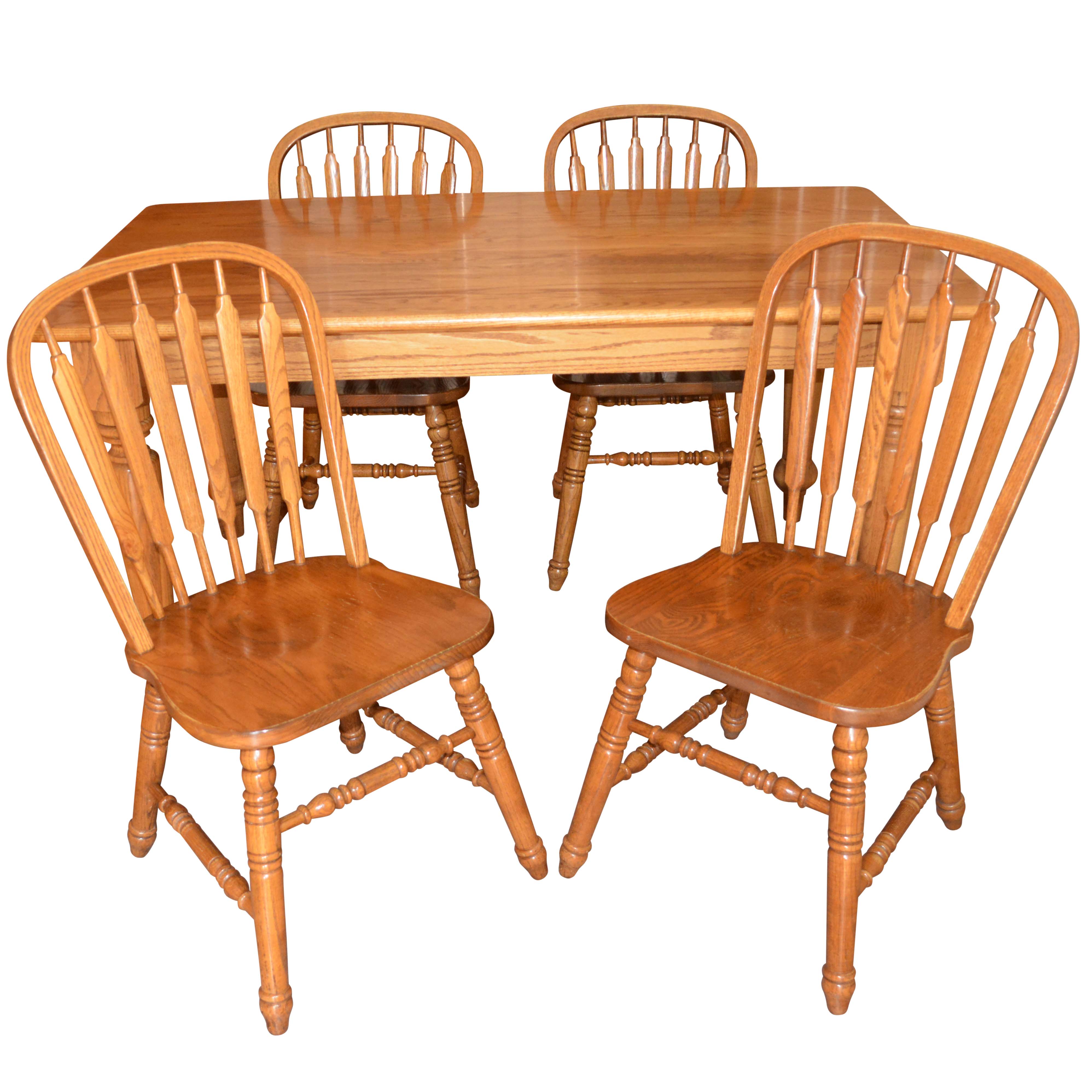 Vintage Oak Dining Table with Richardson Brothers Chairs