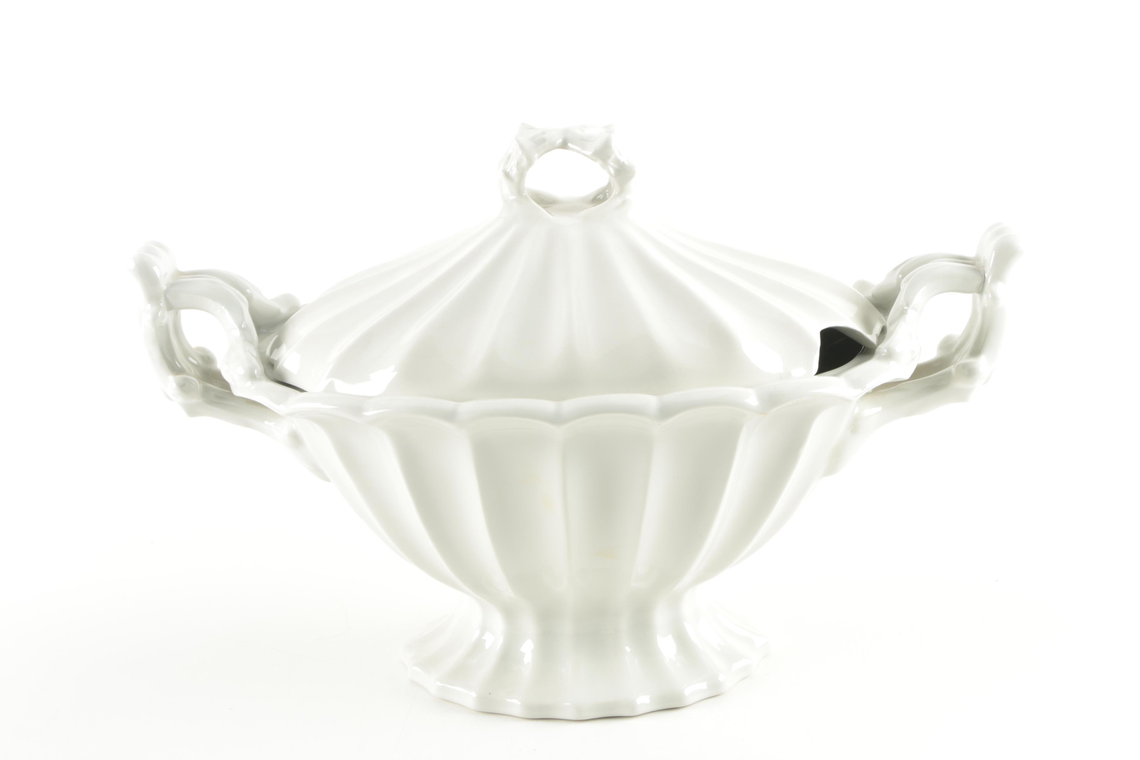 Vintage Red-Cliff Ironstone Soup Tureen