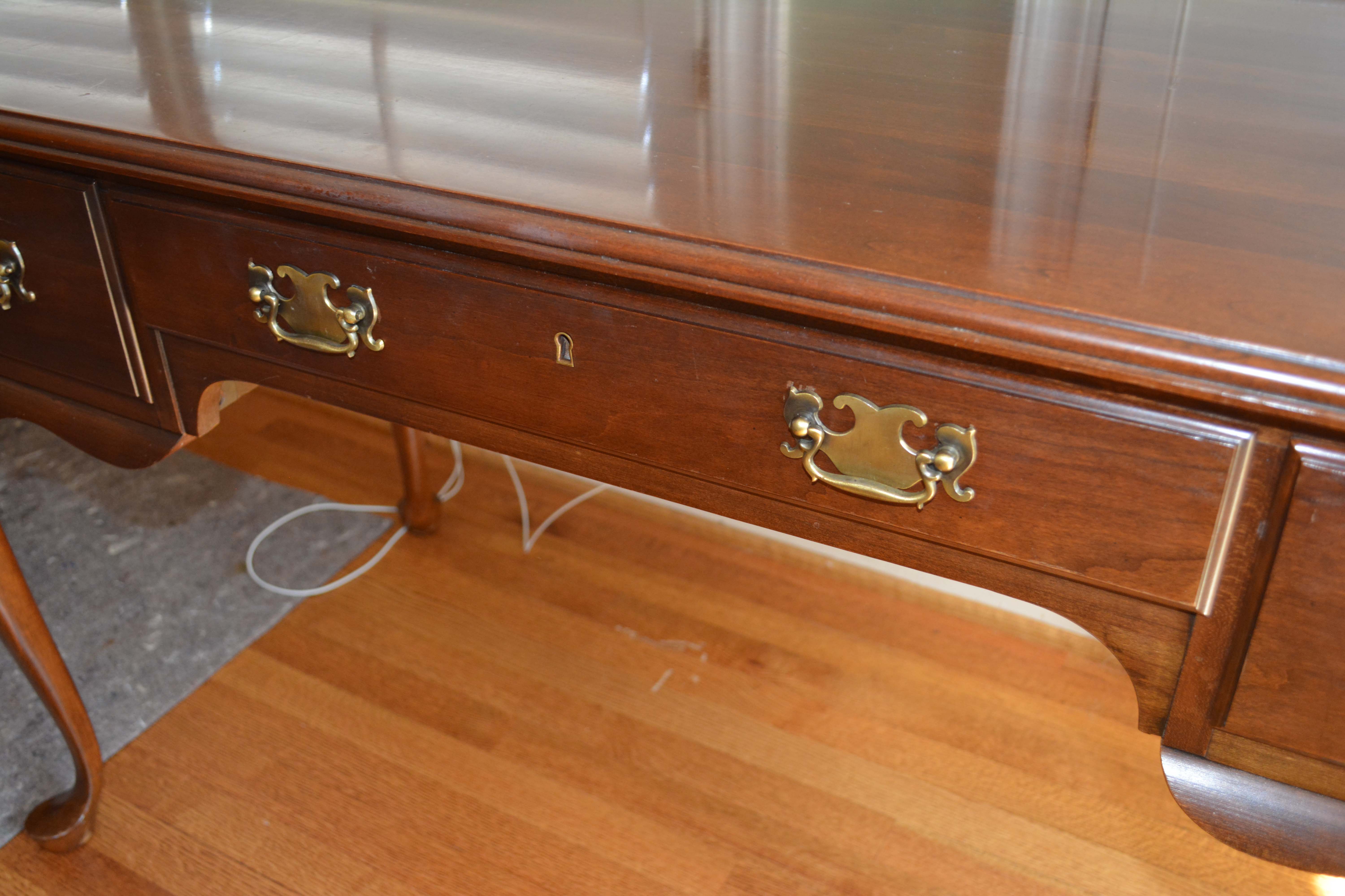 Queen Anne Style Cherry Desk with Pottery Barn Chair