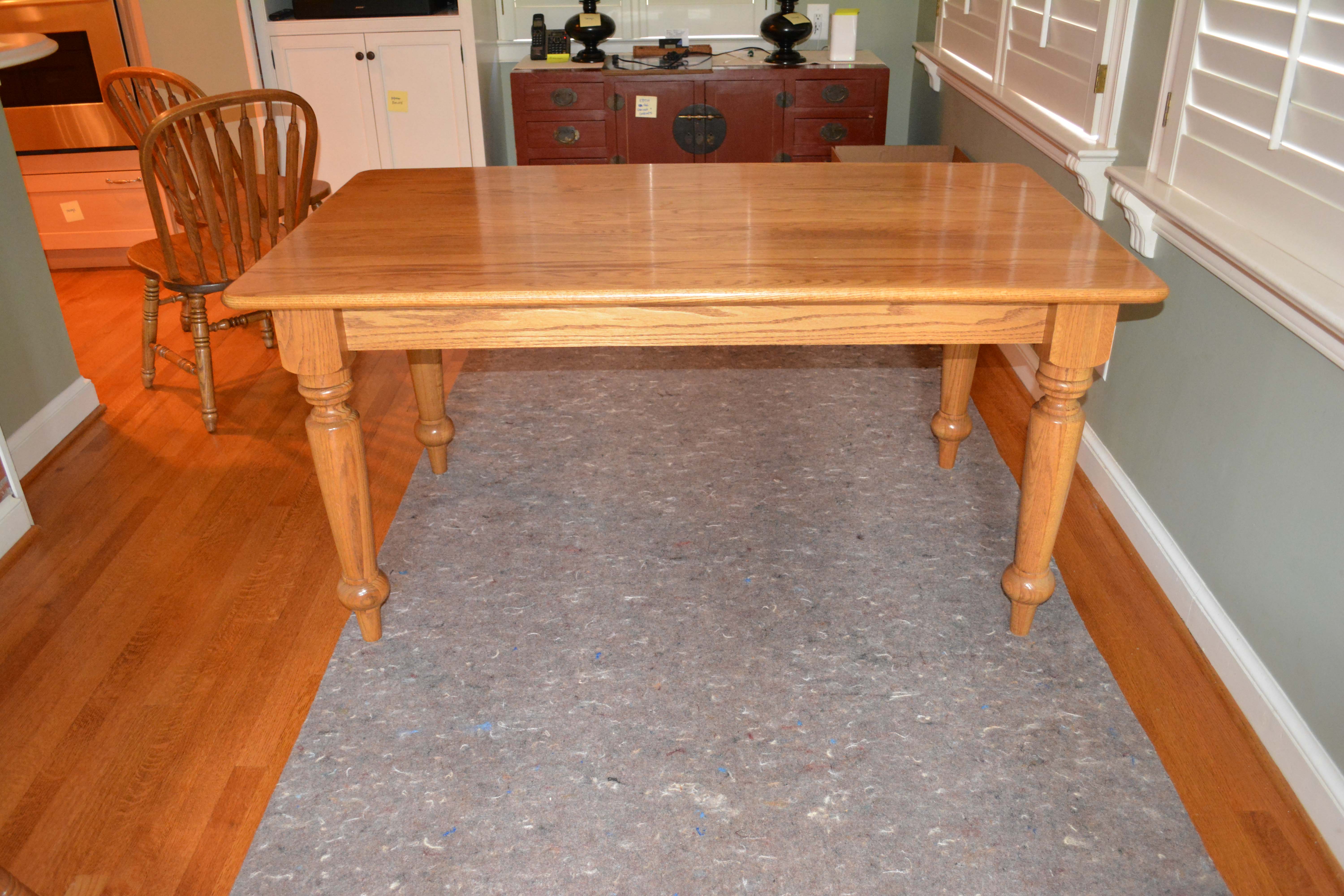 Vintage Oak Dining Table with Richardson Brothers Chairs