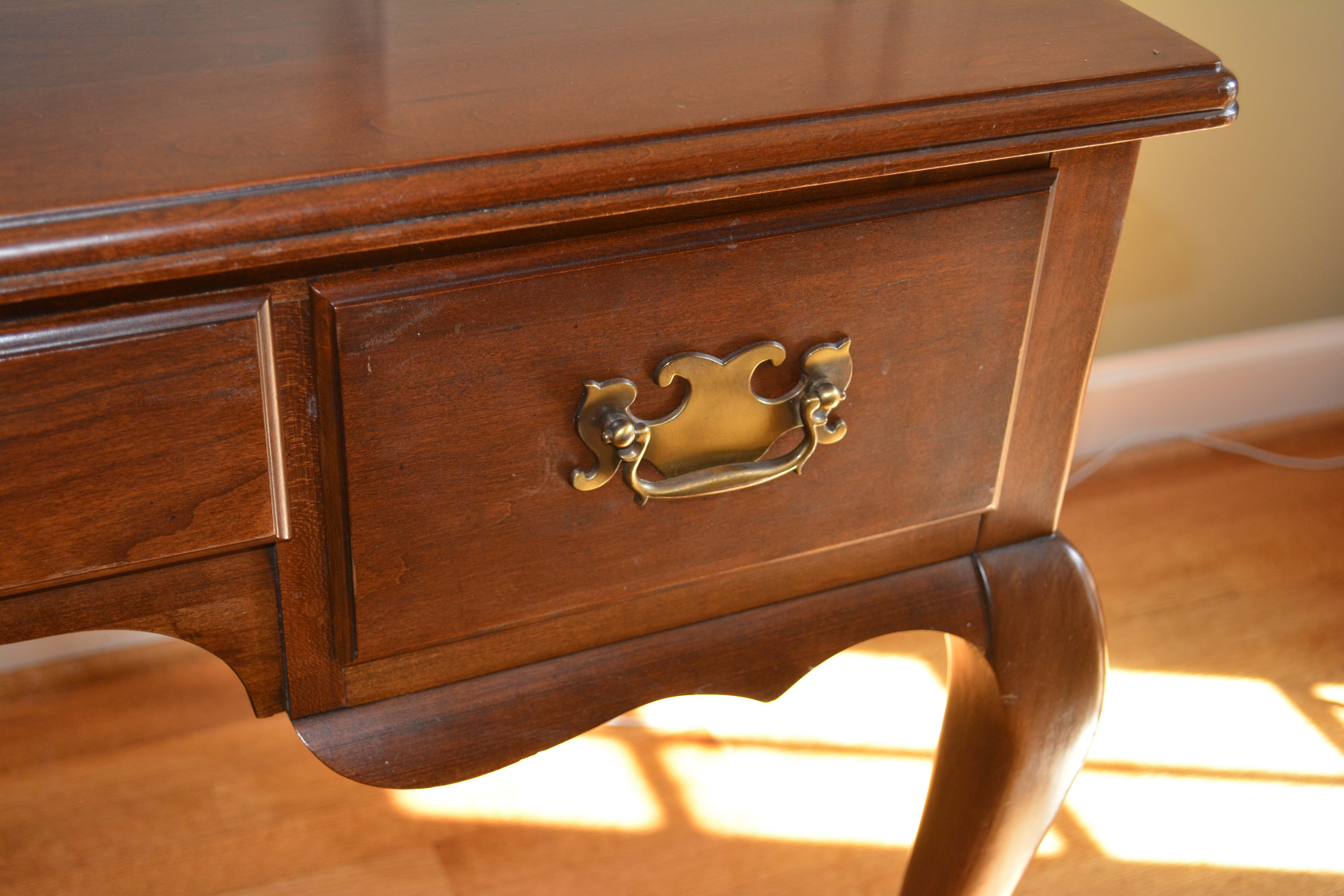 Queen Anne Style Cherry Desk with Pottery Barn Chair
