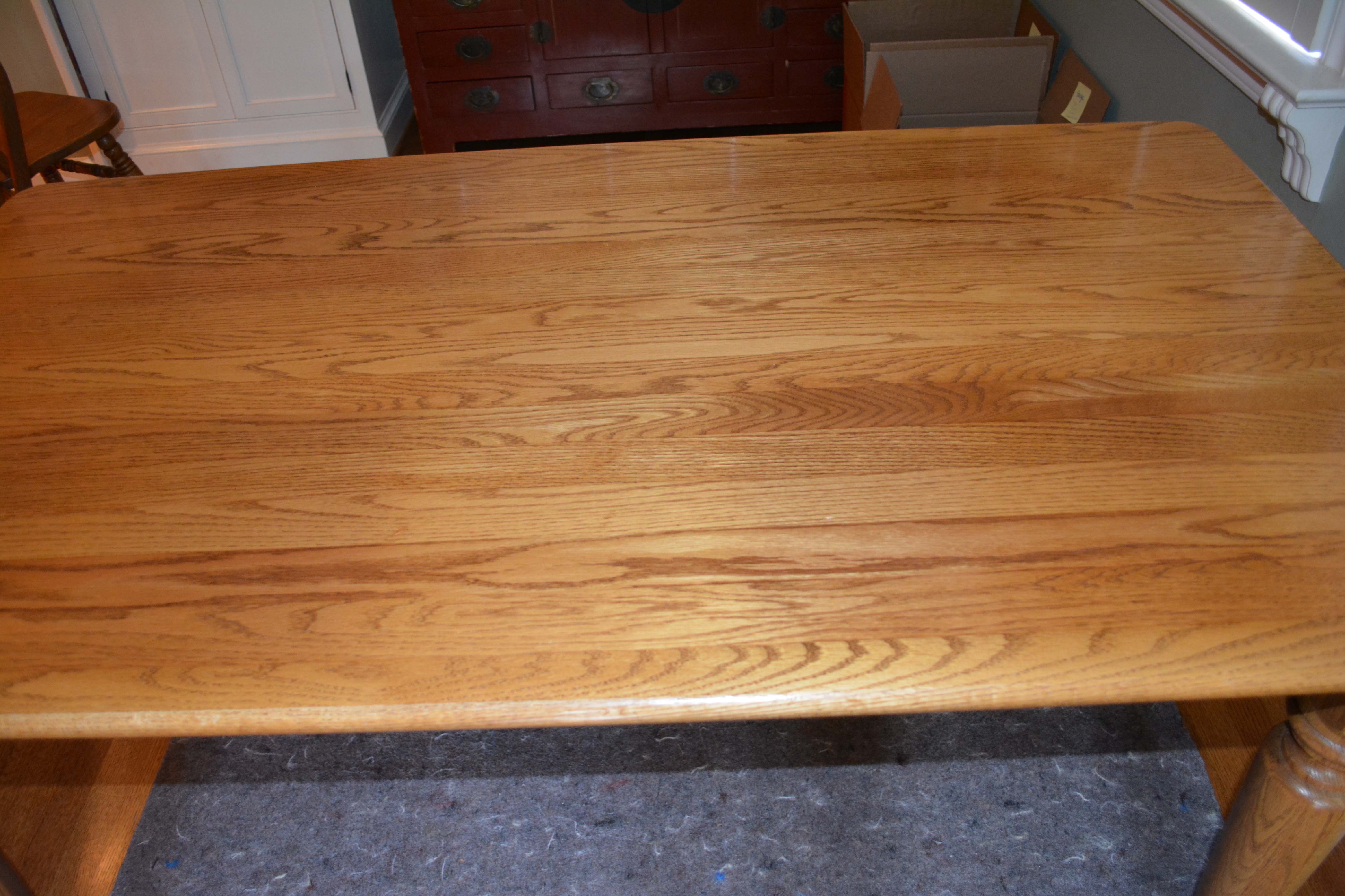 Vintage Oak Dining Table with Richardson Brothers Chairs