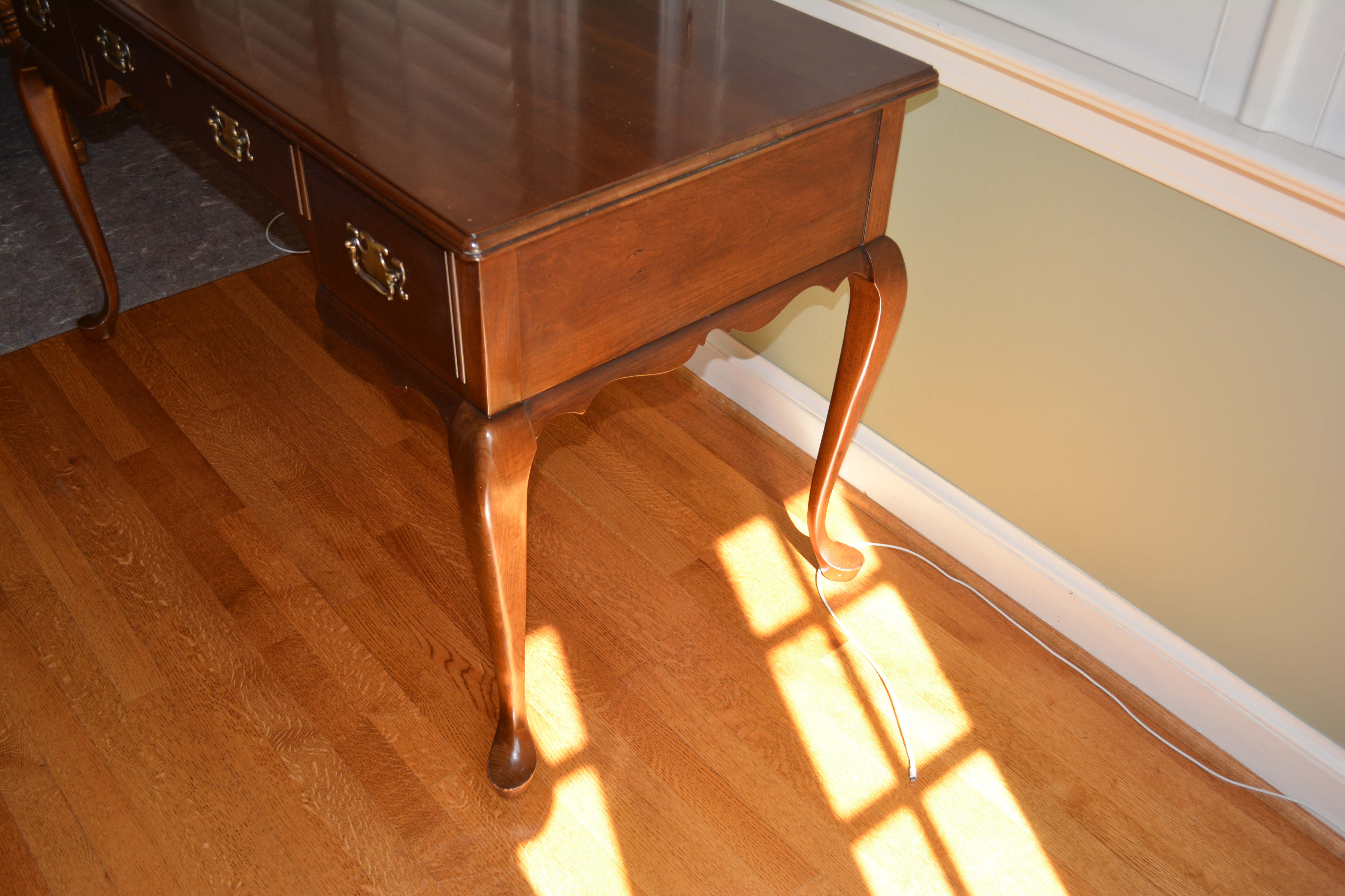 Queen Anne Style Cherry Desk with Pottery Barn Chair