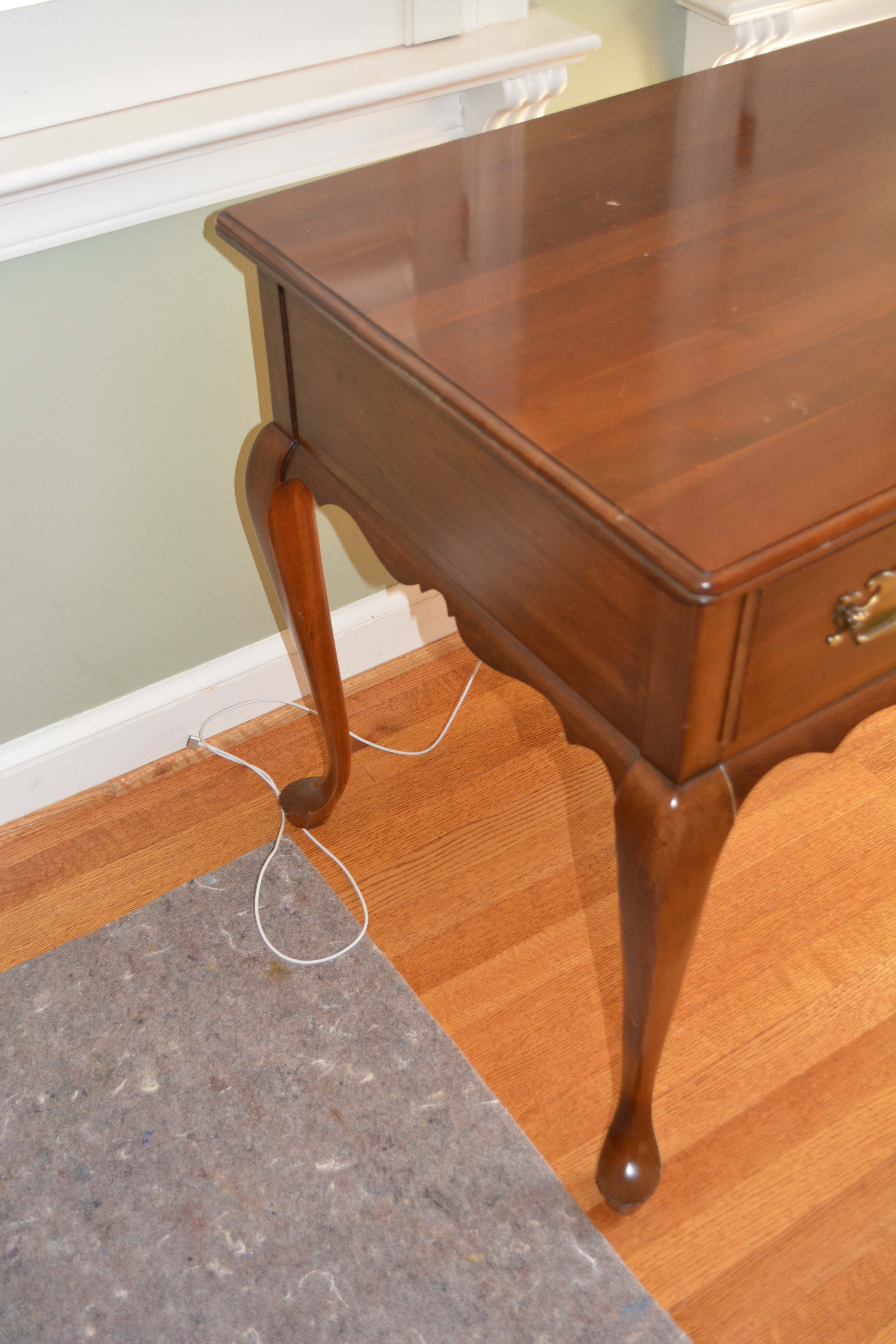 Queen Anne Style Cherry Desk with Pottery Barn Chair
