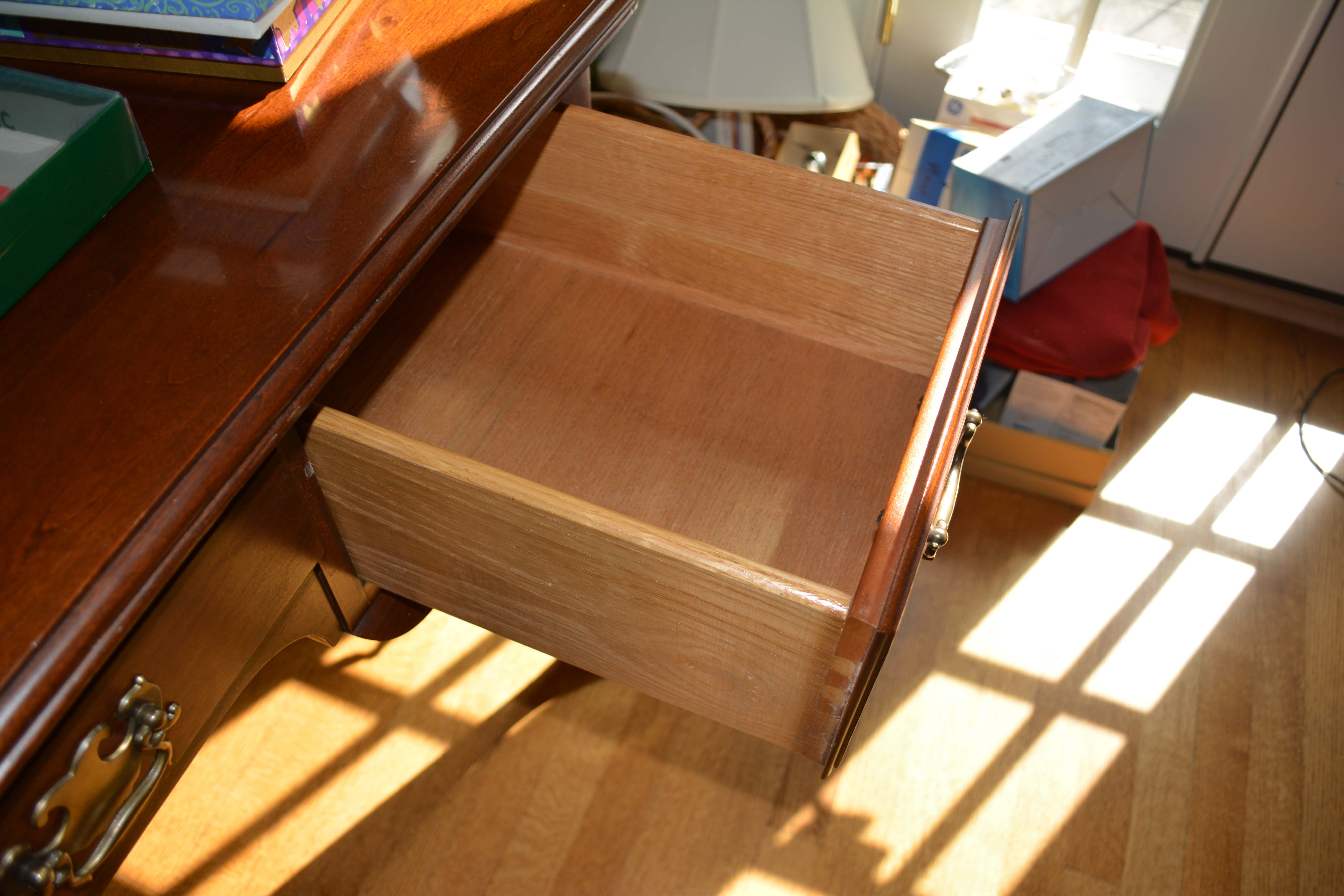 Queen Anne Style Cherry Desk with Pottery Barn Chair