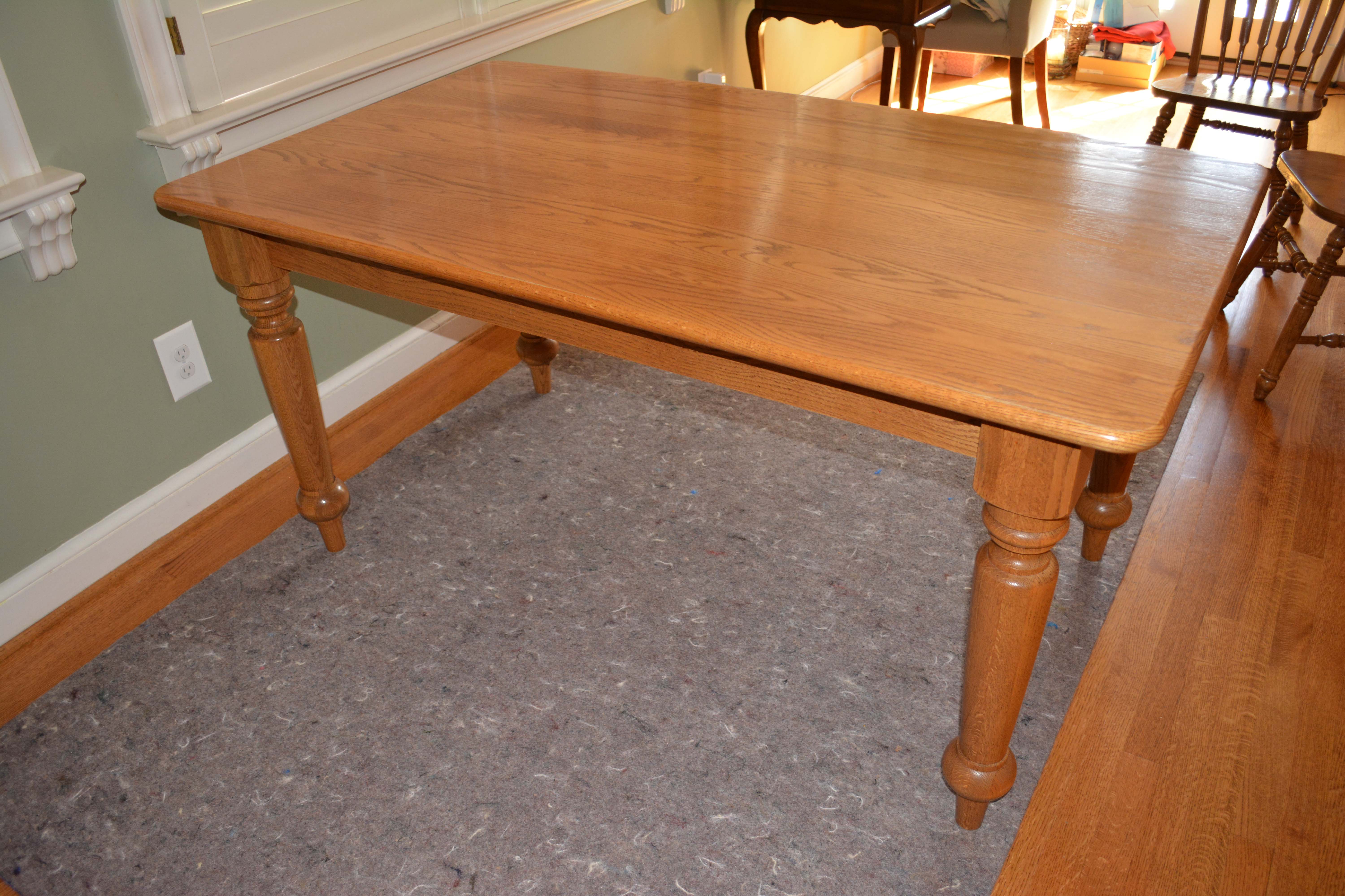 Vintage Oak Dining Table with Richardson Brothers Chairs