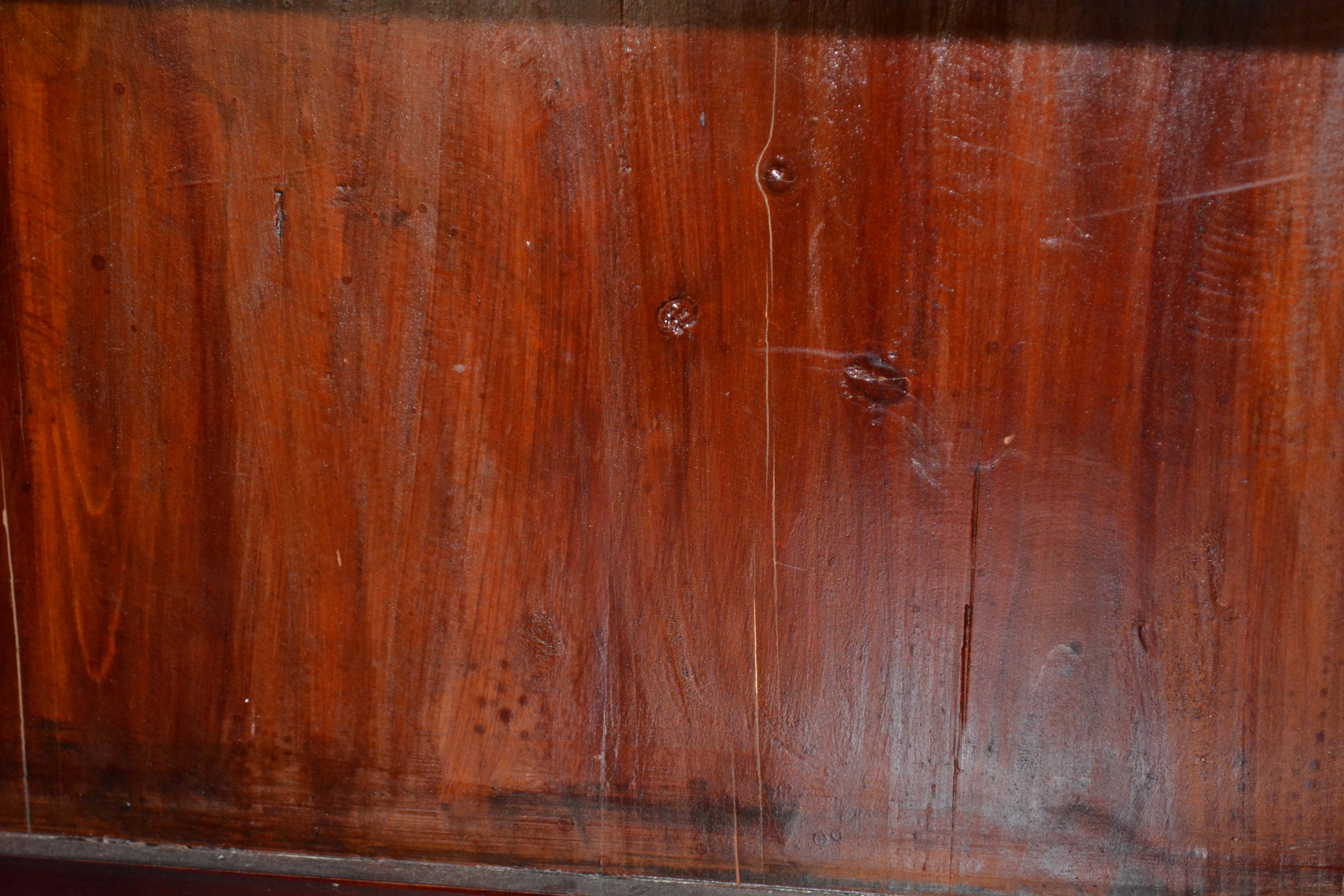 Antique Handmade Chinese Square-Cornered Elmwood Cabinet