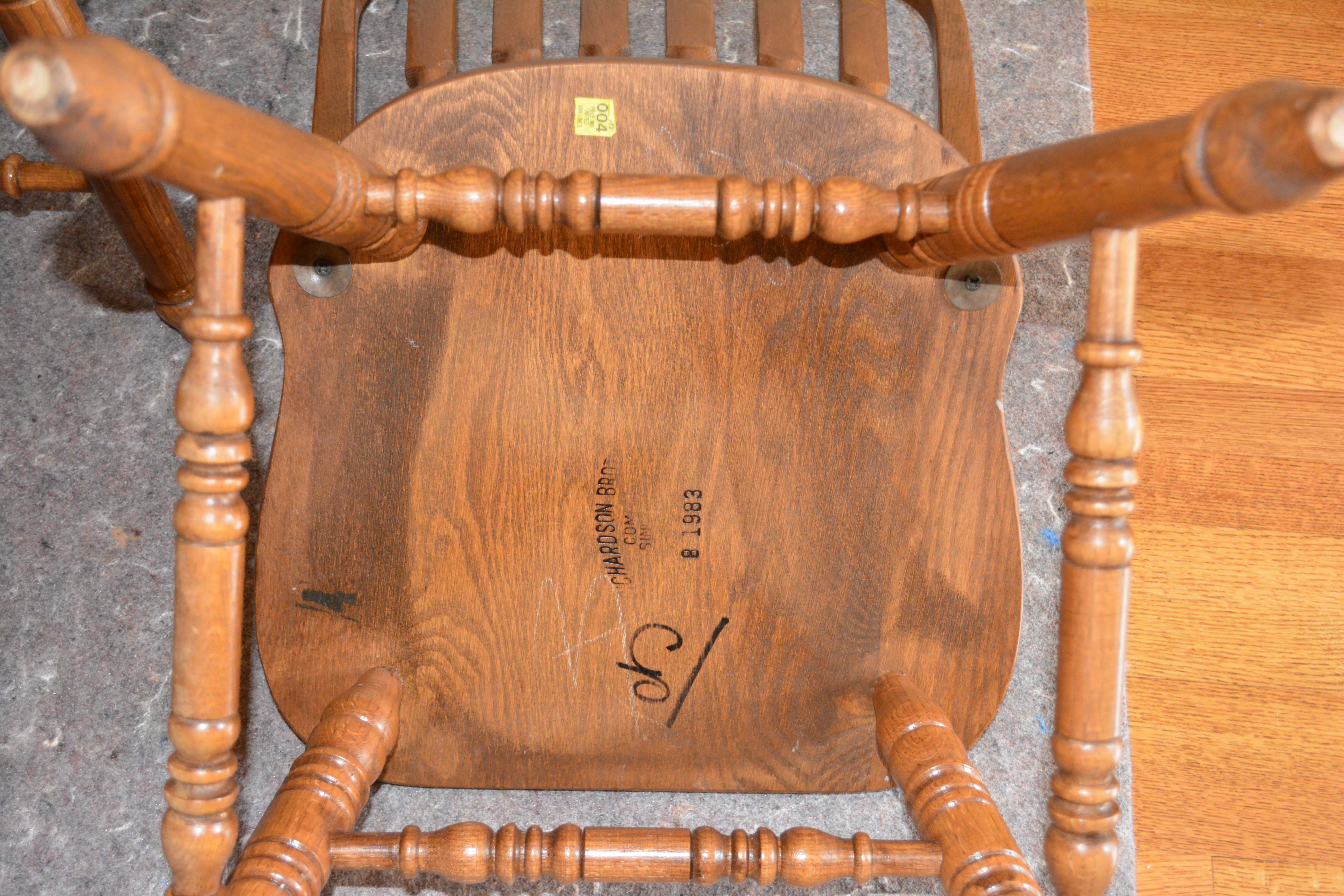Vintage Oak Dining Table with Richardson Brothers Chairs