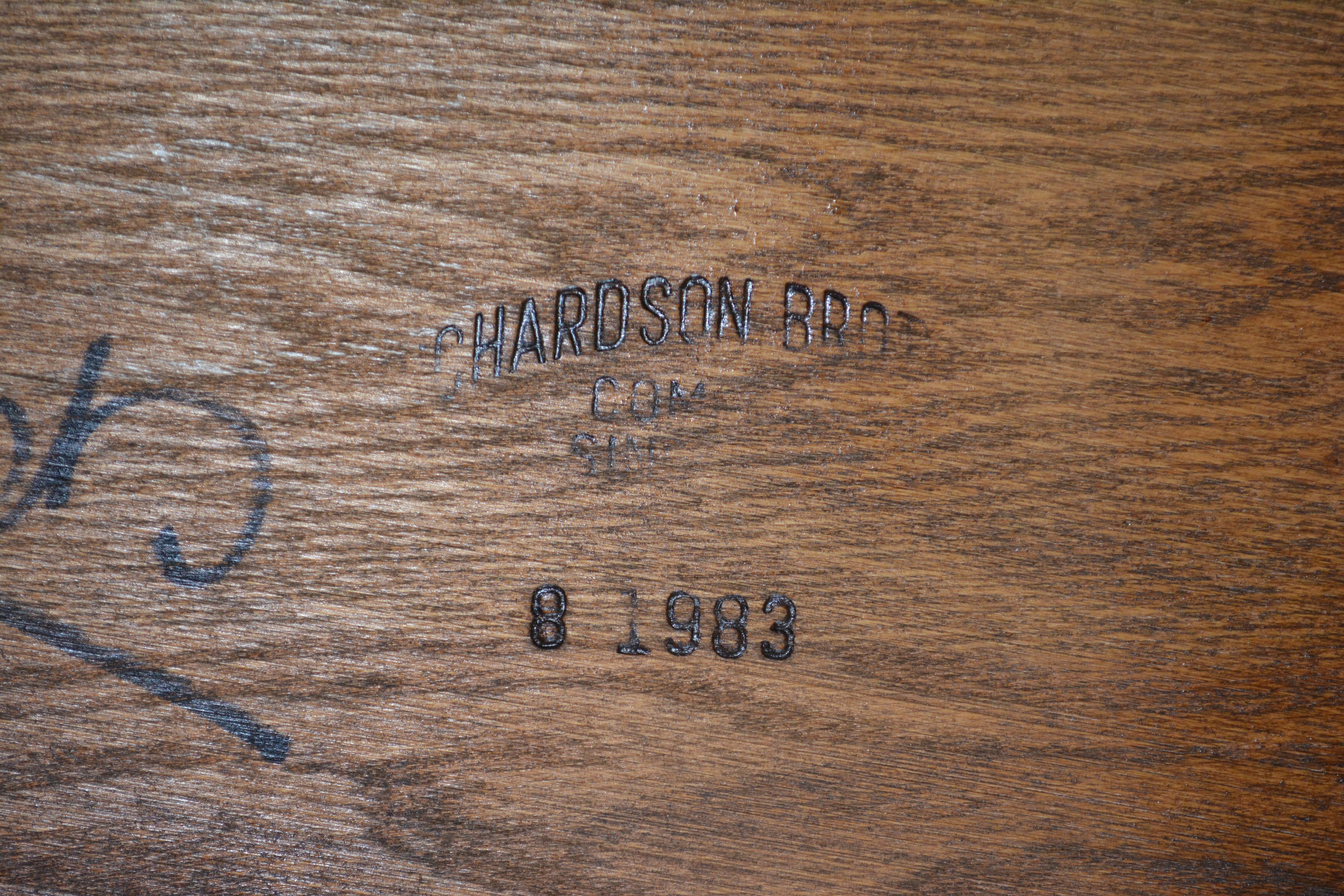 Vintage Oak Dining Table with Richardson Brothers Chairs