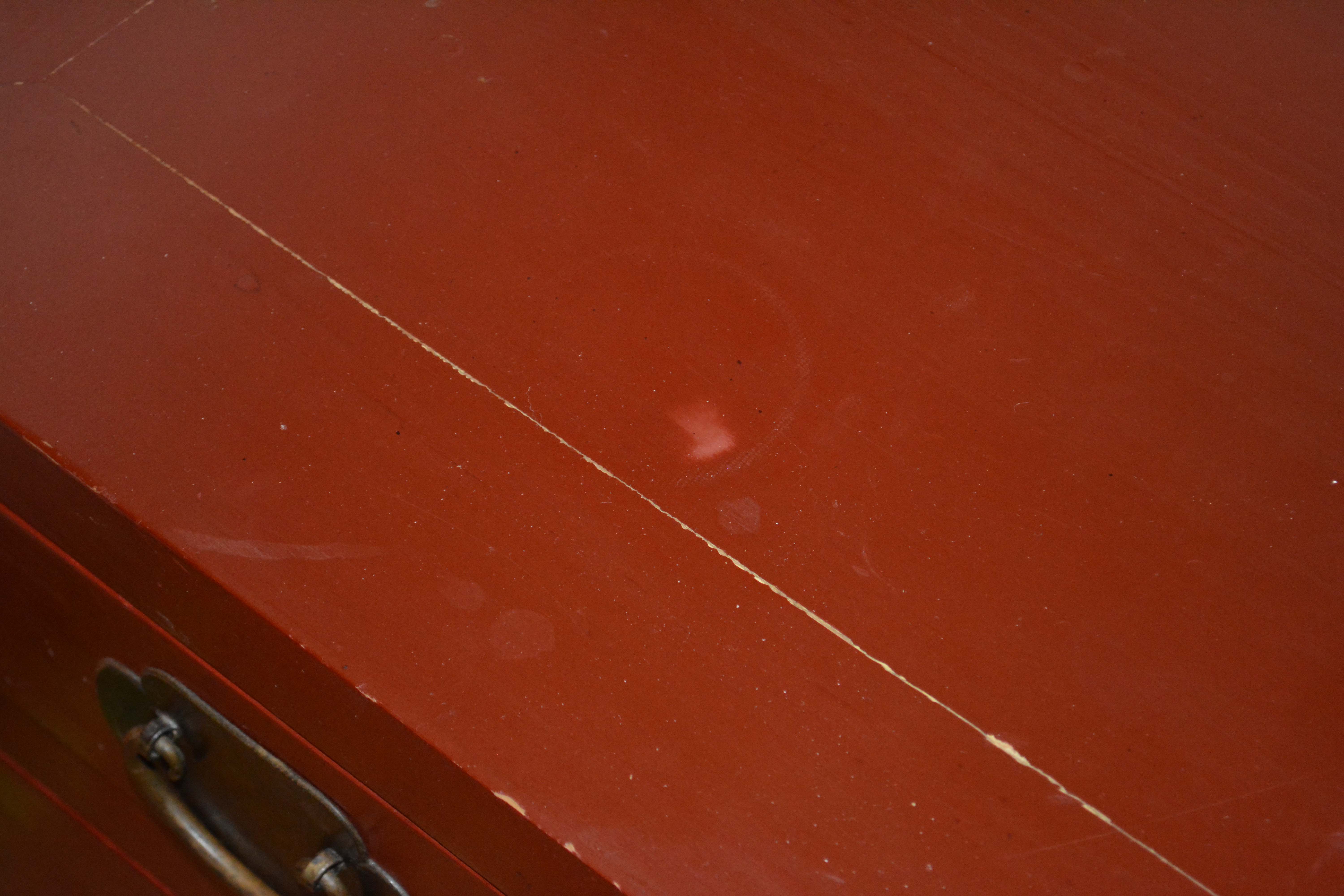 Chinese Inspired Red Painted Buffet