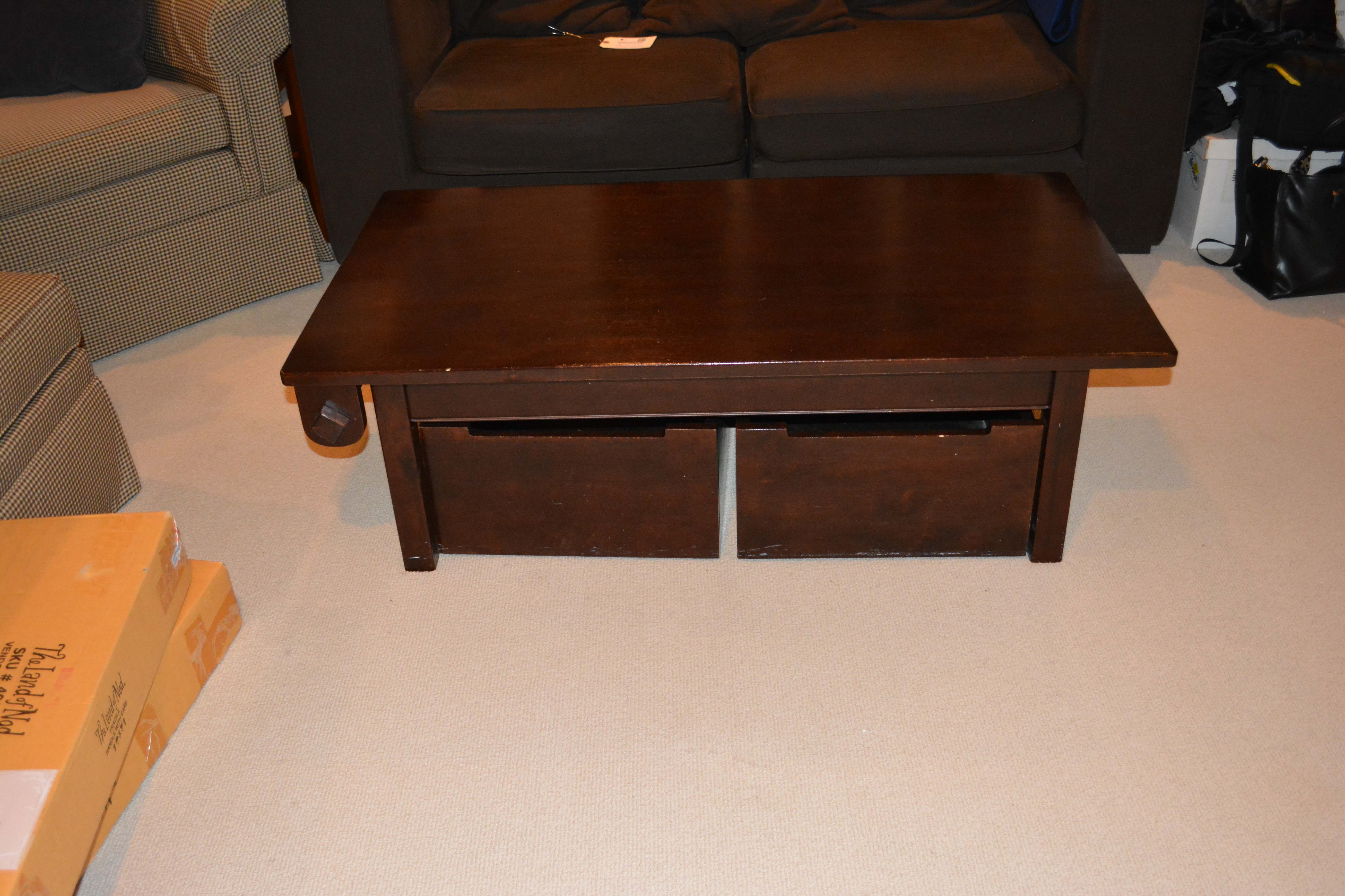 The Land of Nod Activity Table with Storage Bins and Extra Legs