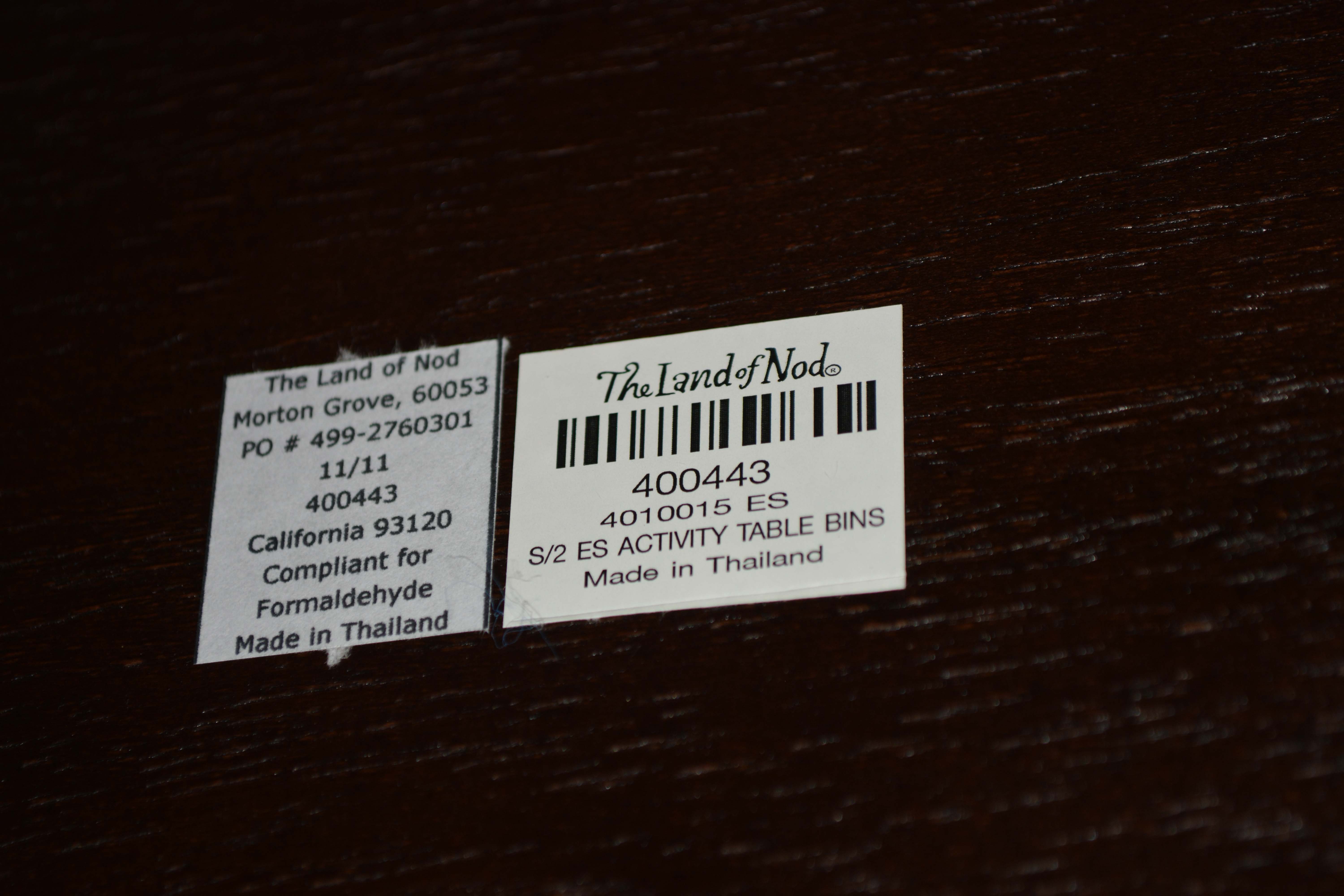 The Land of Nod Activity Table with Storage Bins and Extra Legs