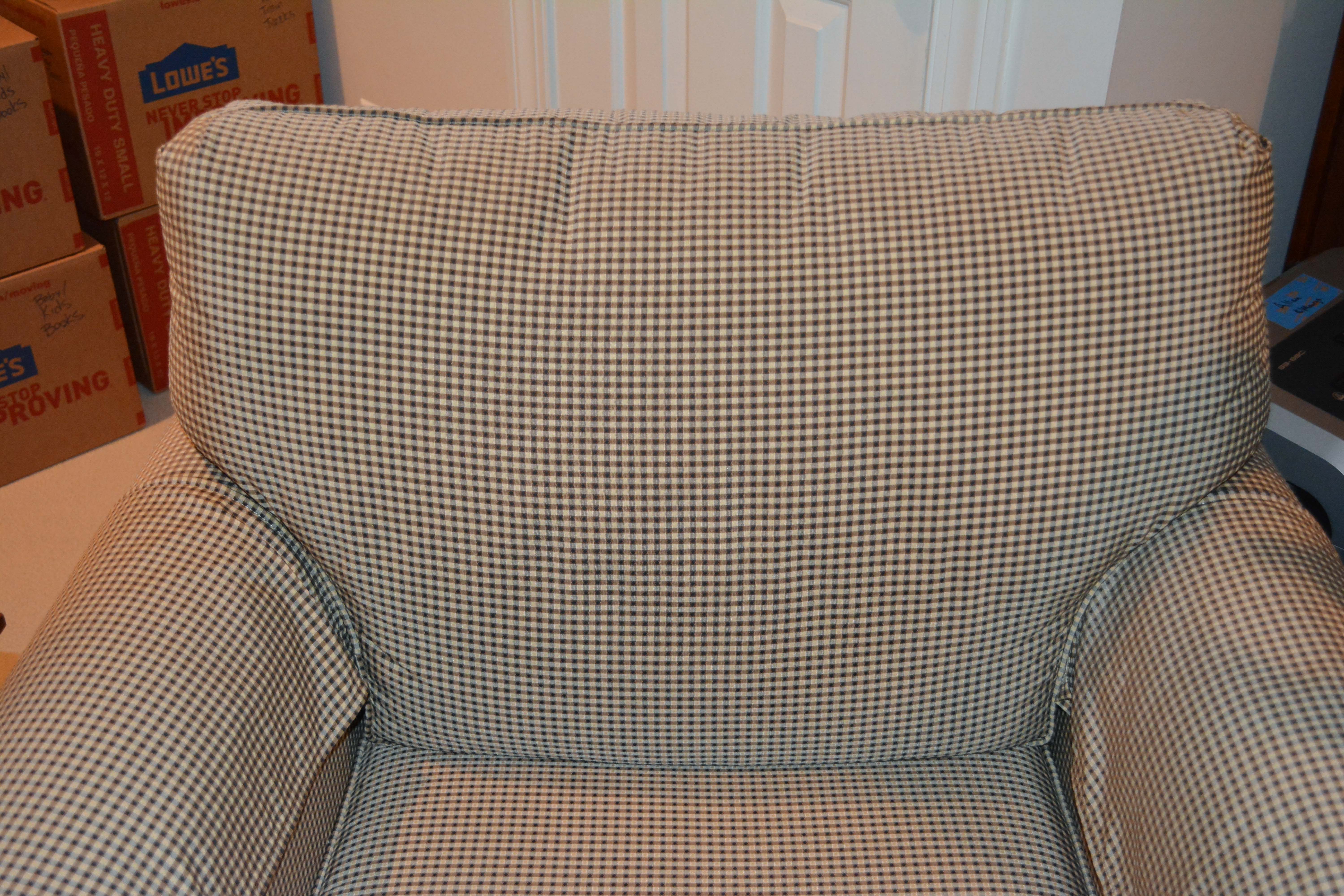 Pair of Ethan Allen Armchairs and Ottoman